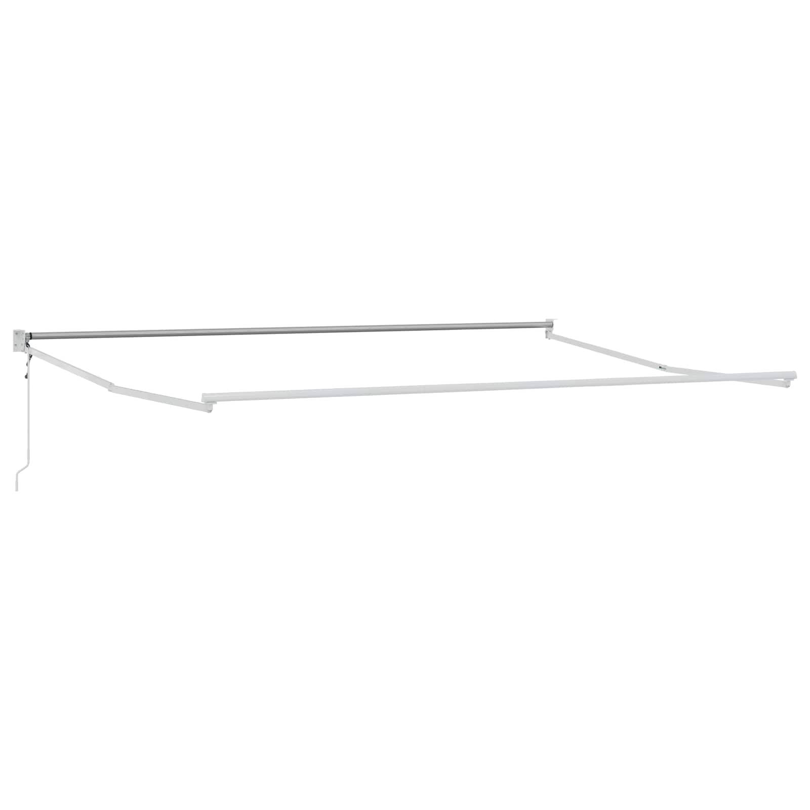 vidaXL Elektrisches Markisenrahmen Weiß 4 x 2 m Aluminium