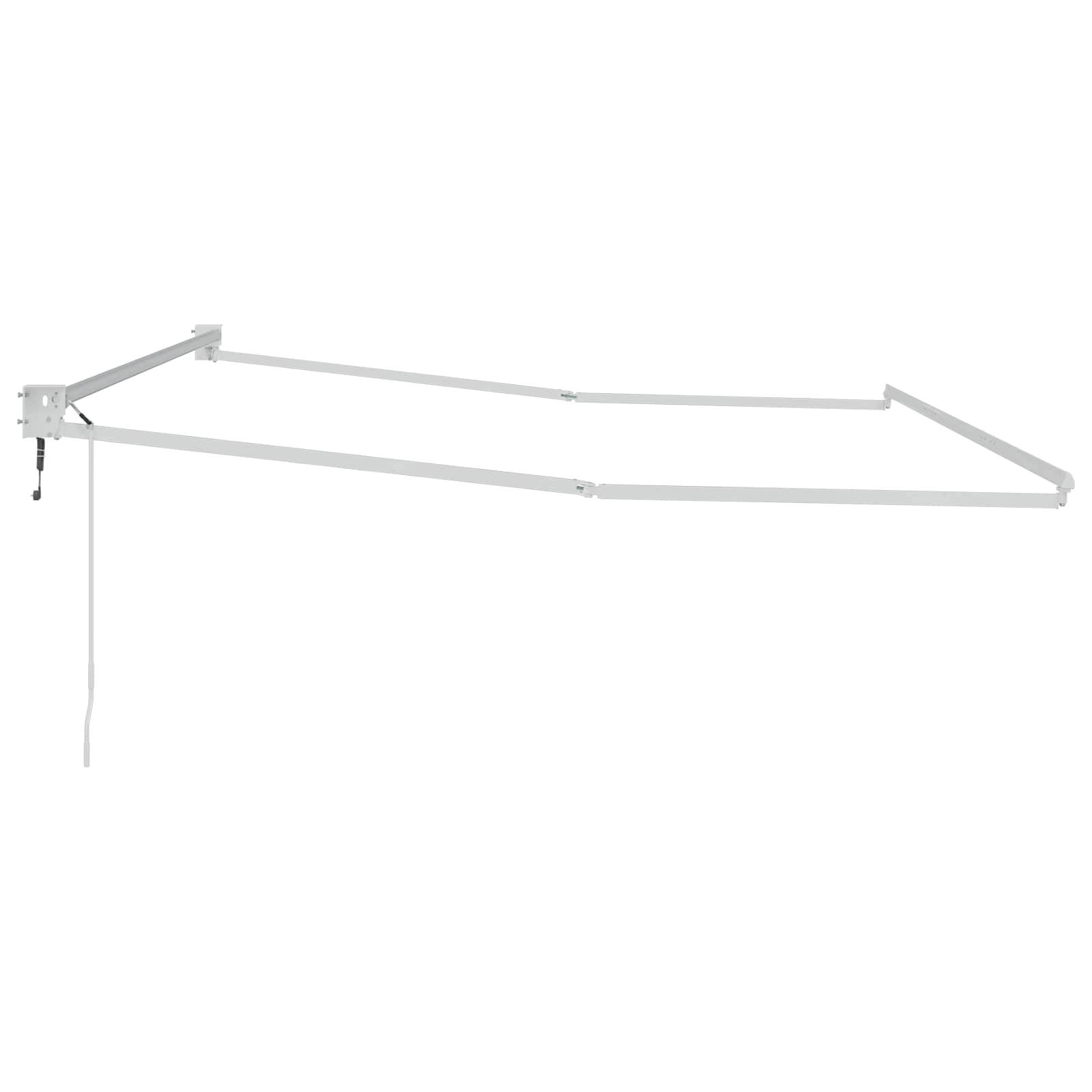 vidaXL Elektrisches Markisenrahmen Weiß 4 x 2 m Aluminium