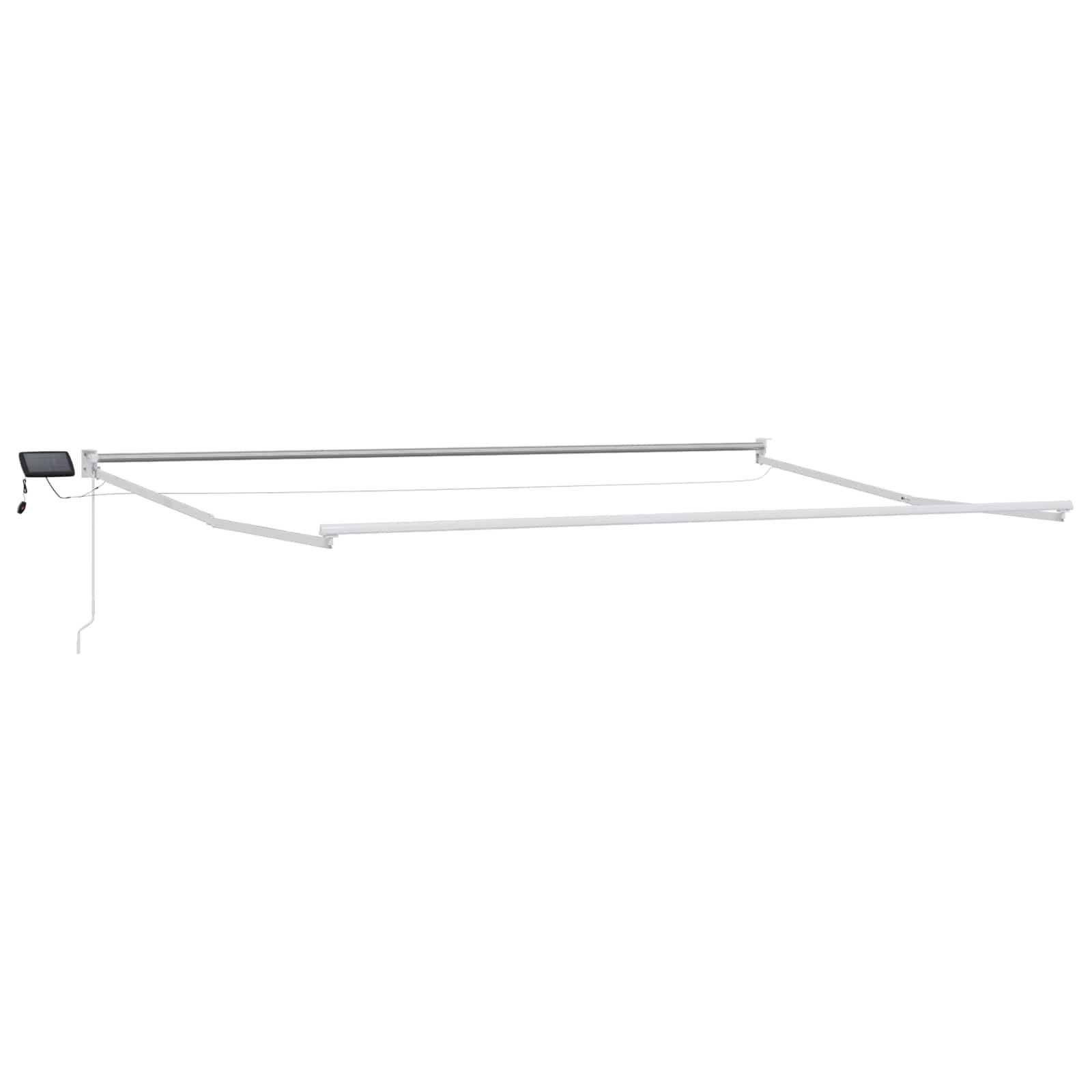 vidaXL Elektrisches Markisenrahmen Weiß 4 x 3 m Aluminium