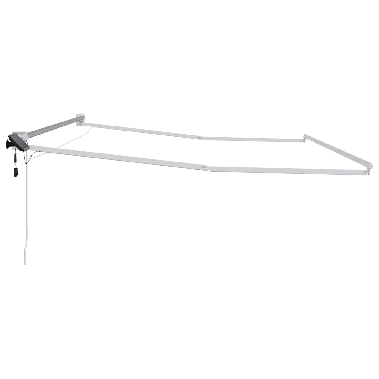 vidaXL Elektrisches Markisenrahmen Weiß 4 x 2 m Aluminium