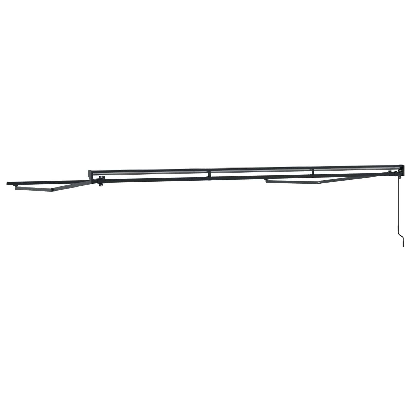 vidaXL Manueller Markisenrahmen Verstellbar Anthrazit 4 x 2 m Stahl