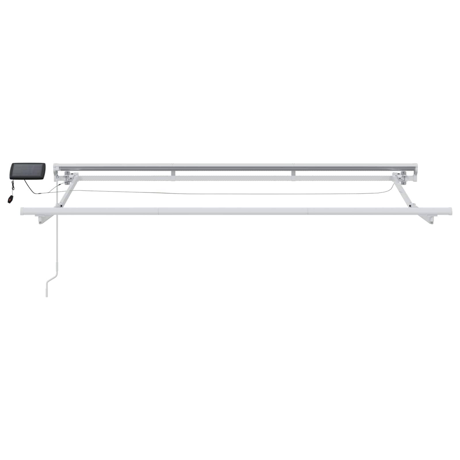 vidaXL Manueller Markisenrahmen mit LEDs Weiß 3 x 2 m Aluminium