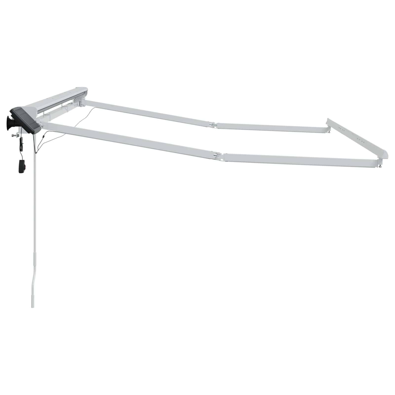 vidaXL Manueller Markisenrahmen mit LEDs Weiß 3 x 2 m Aluminium