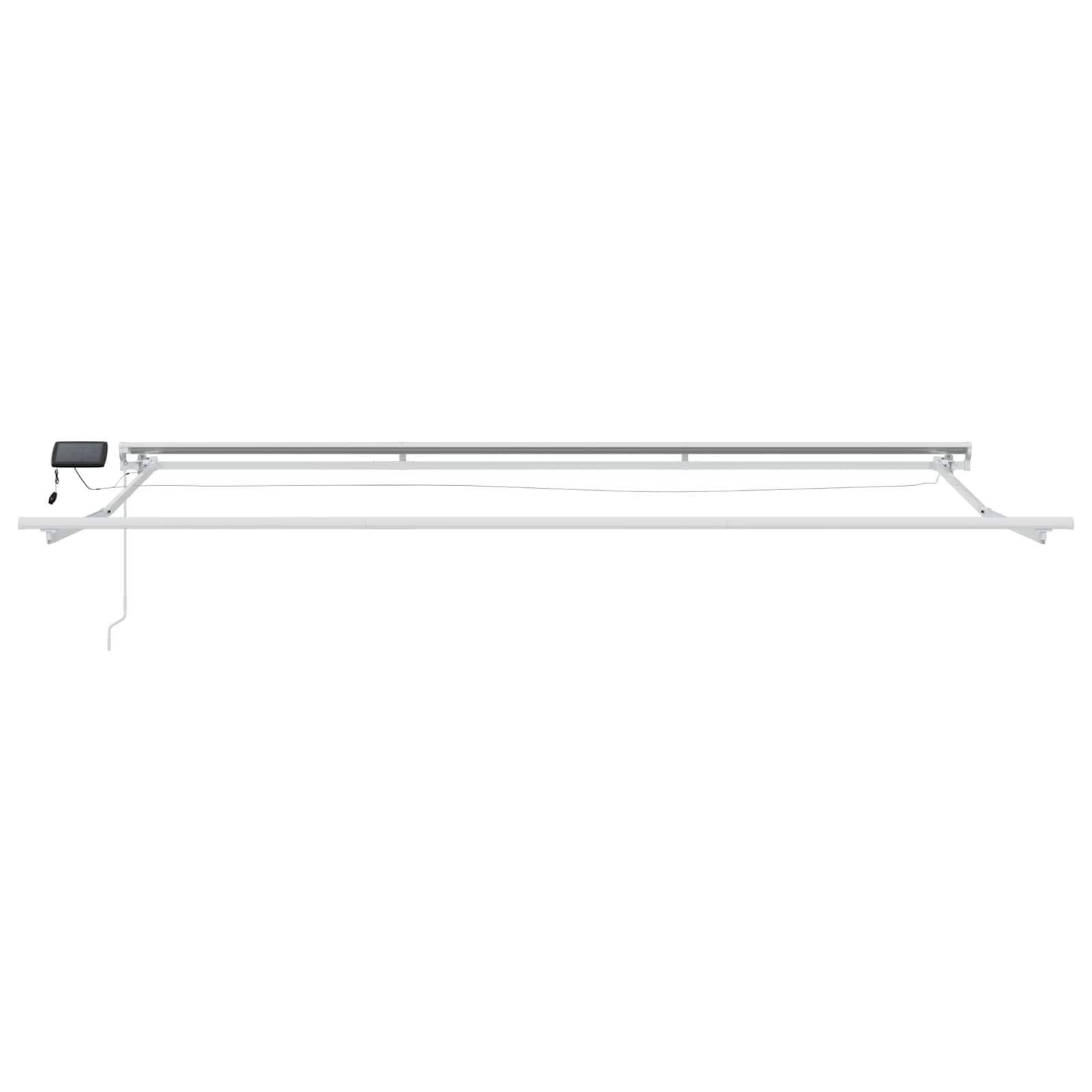 vidaXL Manueller Markisenrahmen mit LEDs Weiß 4,5 x 3,5 m Aluminium