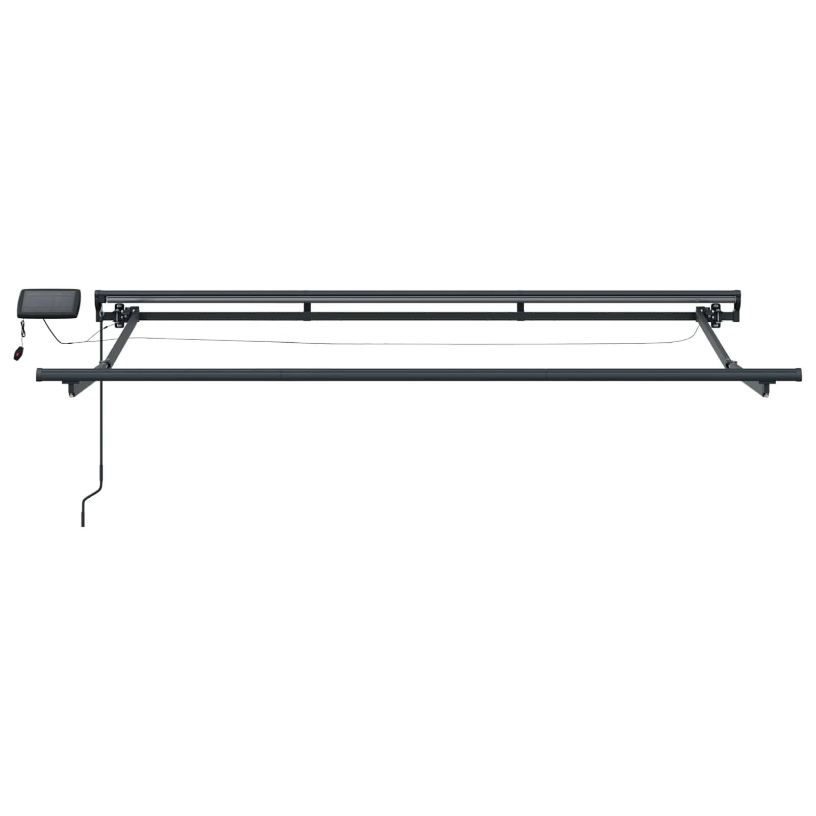 vidaXL Manueller Markisenrahmen mit LEDs Anthrazit 3,5 x 2,5 m