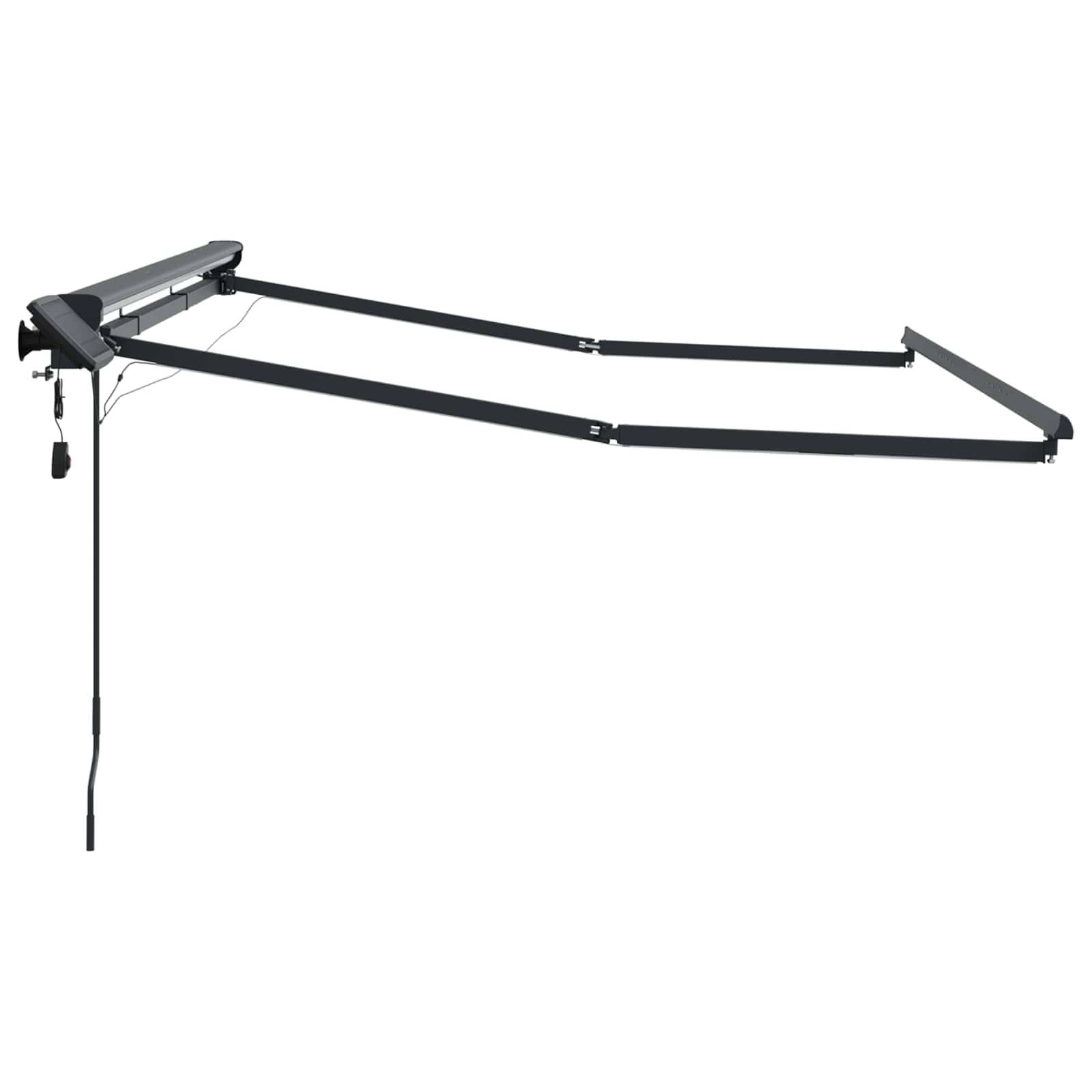 vidaXL Manueller Markisenrahmen mit LEDs Anthrazit 3,5 x 2,5 m