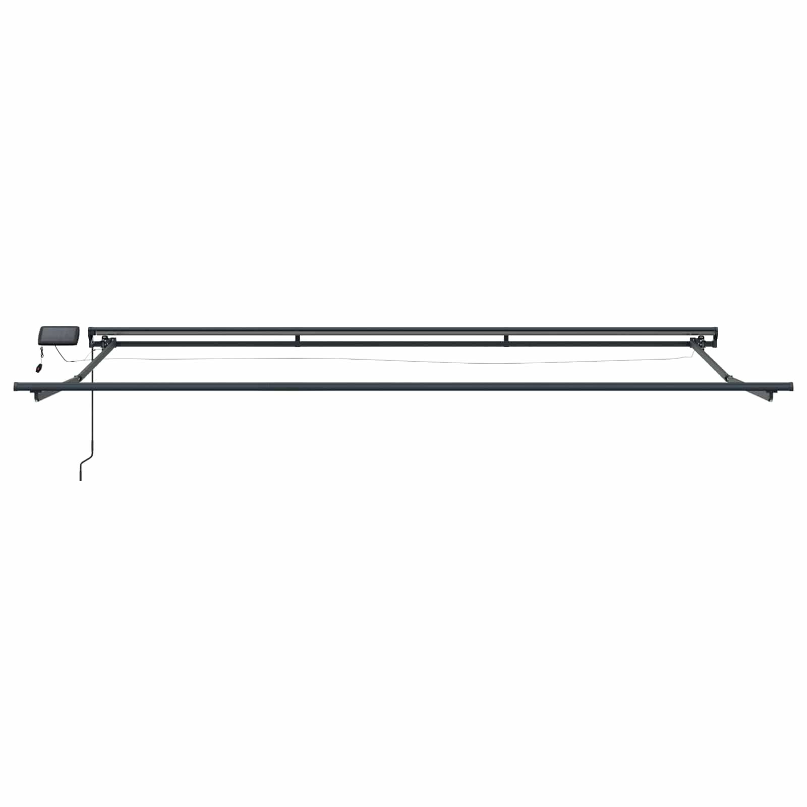 vidaXL Manueller Markisenrahmen mit LEDs Anthrazit 4 × 3,5 m Aluminium