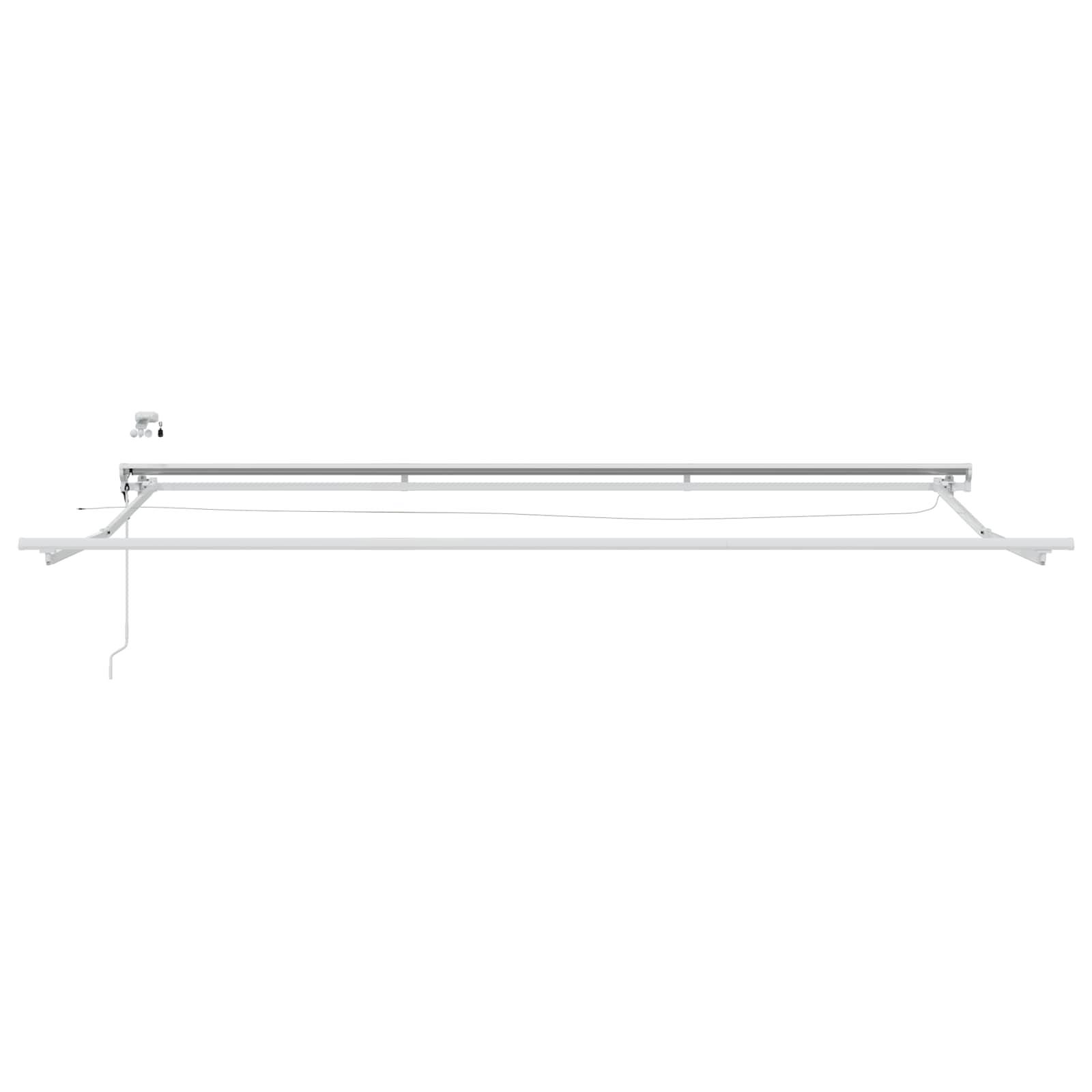 vidaXL Elektrische Markisenrahmen mit LEDs Weiß 4,5 x 3,5 m Aluminium