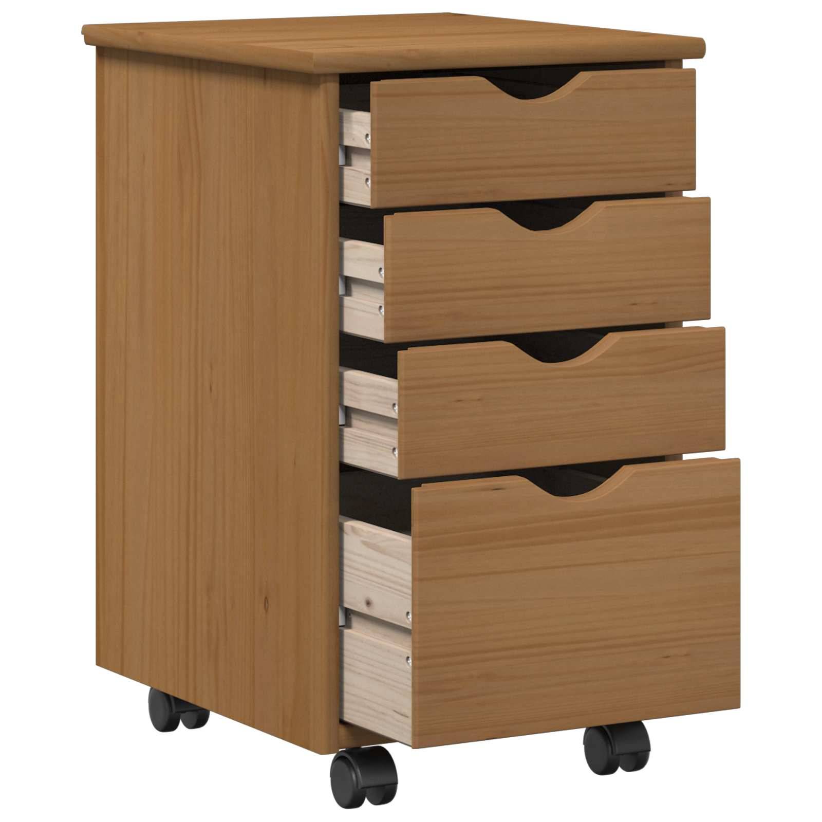 vidaXL Schreibtischschrank-Set 2 stk. Honigbraun Massives Kiefernholz