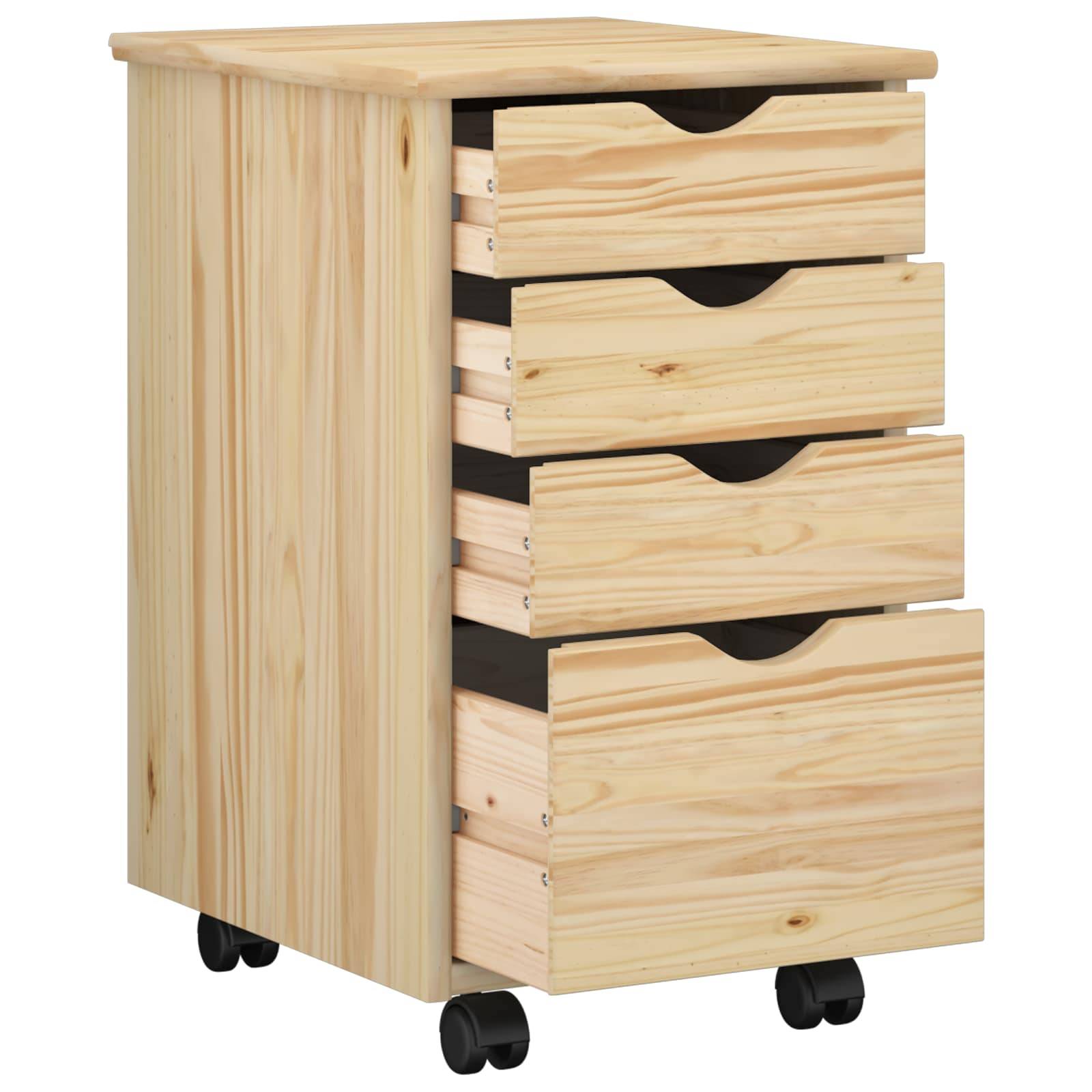 vidaXL Schreibtischschrank-Set 2 stk. Braun Massives Kiefernholz