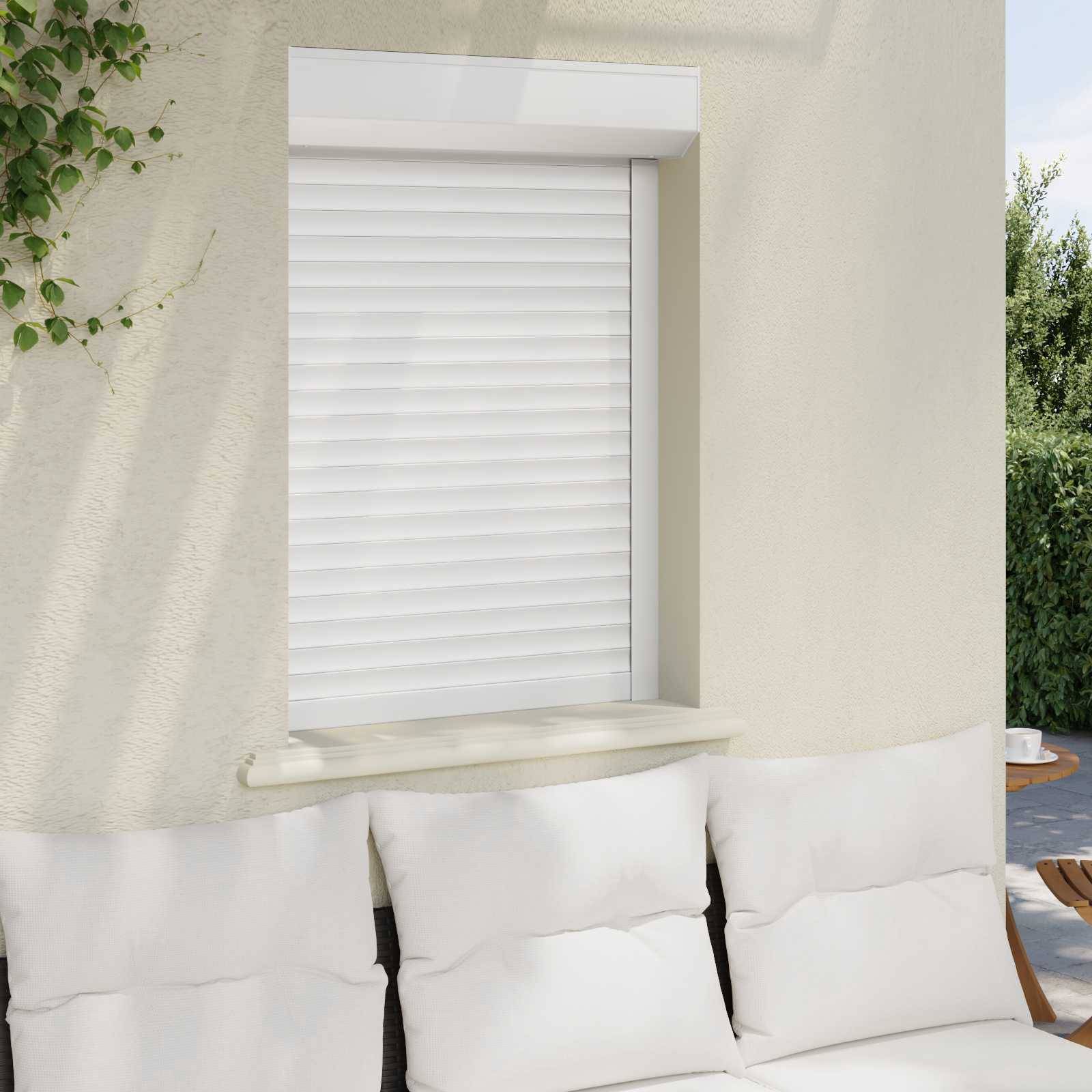 vidaXL Rollladen Weiß 70 x 100 cm Aluminium und Polyurethan