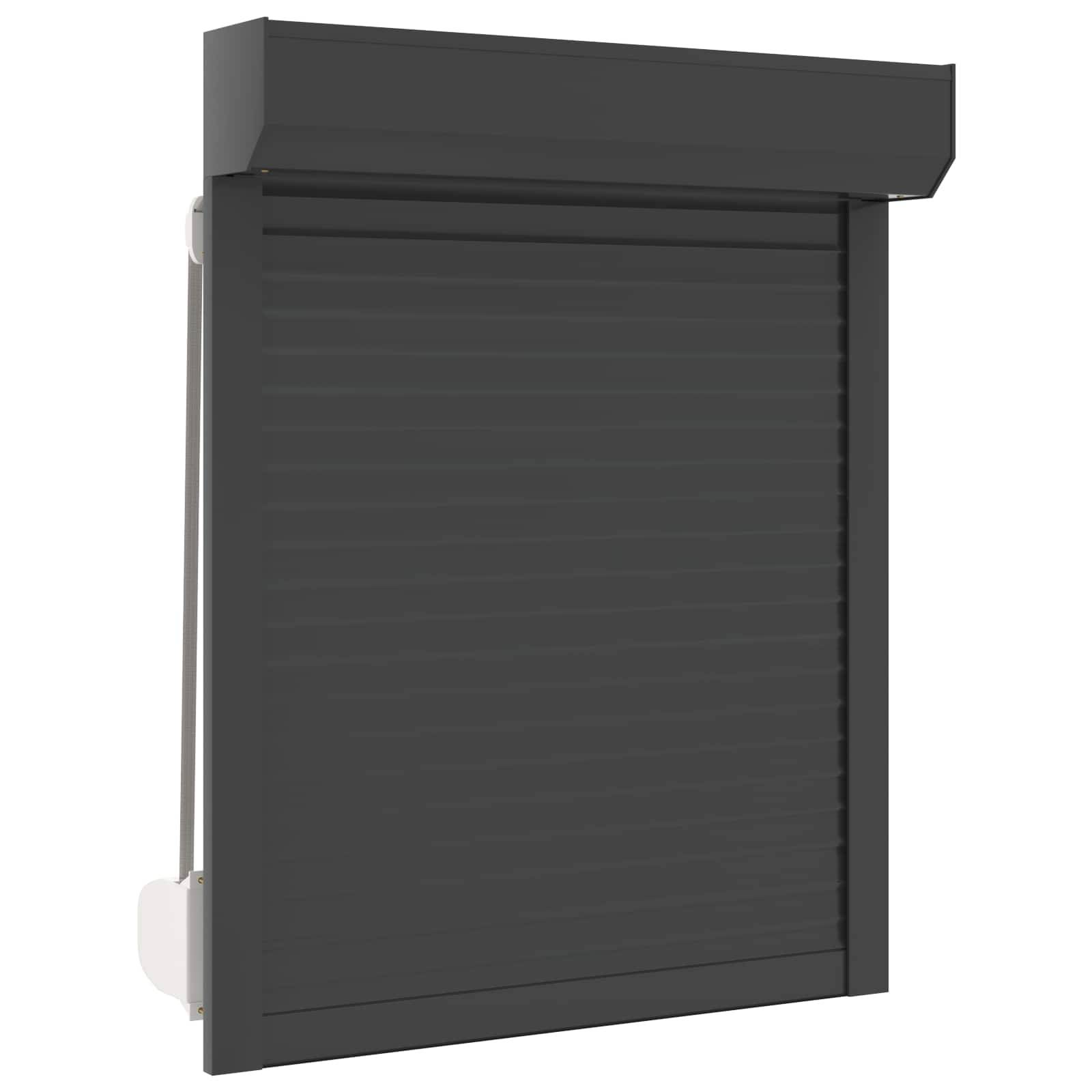 vidaXL Rollladen Anthrazit 70 x 100 cm Aluminium und Polyurethan