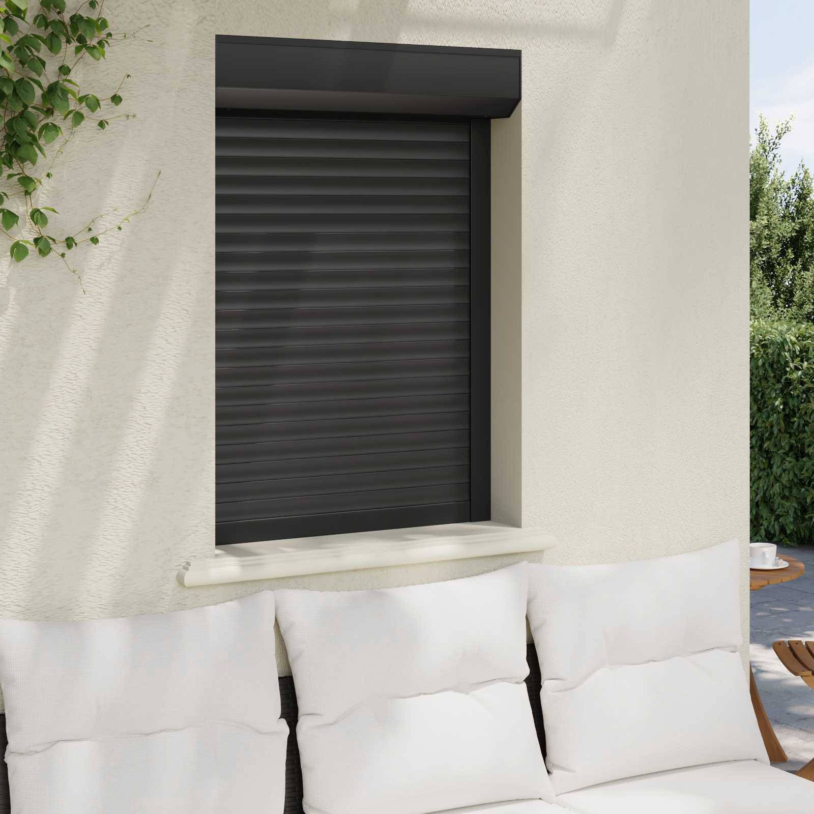 vidaXL Rollladen Anthrazit 70 x 100 cm Aluminium und Polyurethan