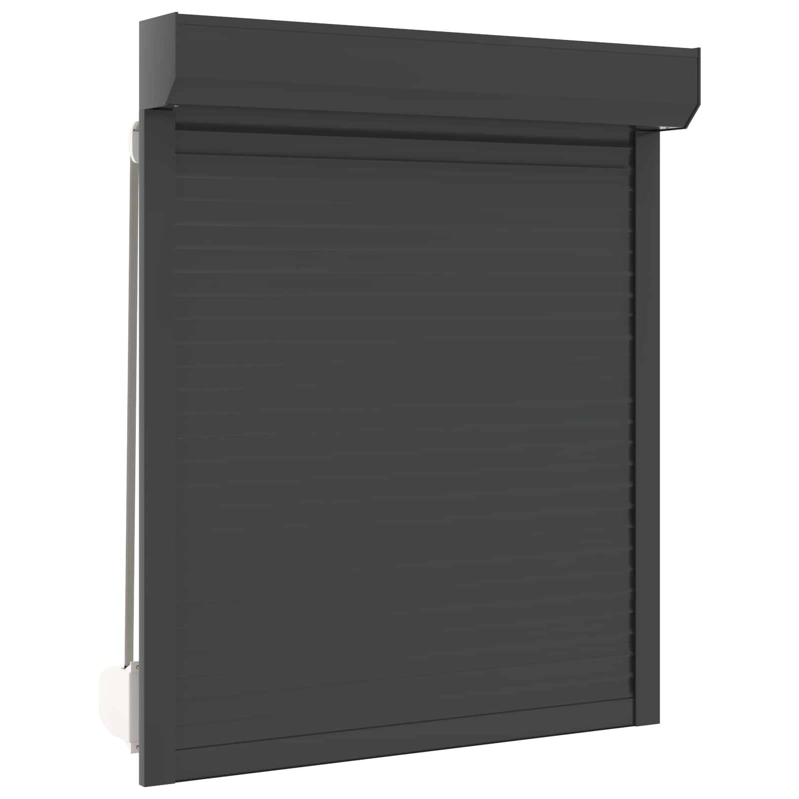 vidaXL Rollladen Anthrazit 100 x 120 cm Aluminium und Polyurethan