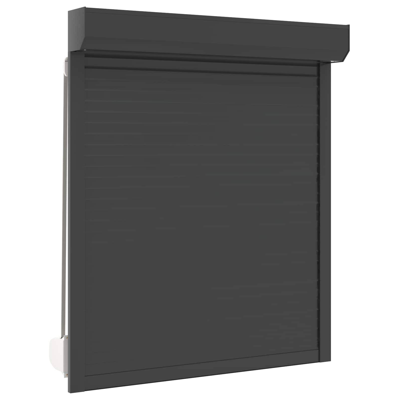 vidaXL Rollladen Anthrazit 110 x 130 cm Aluminium und Polyurethan