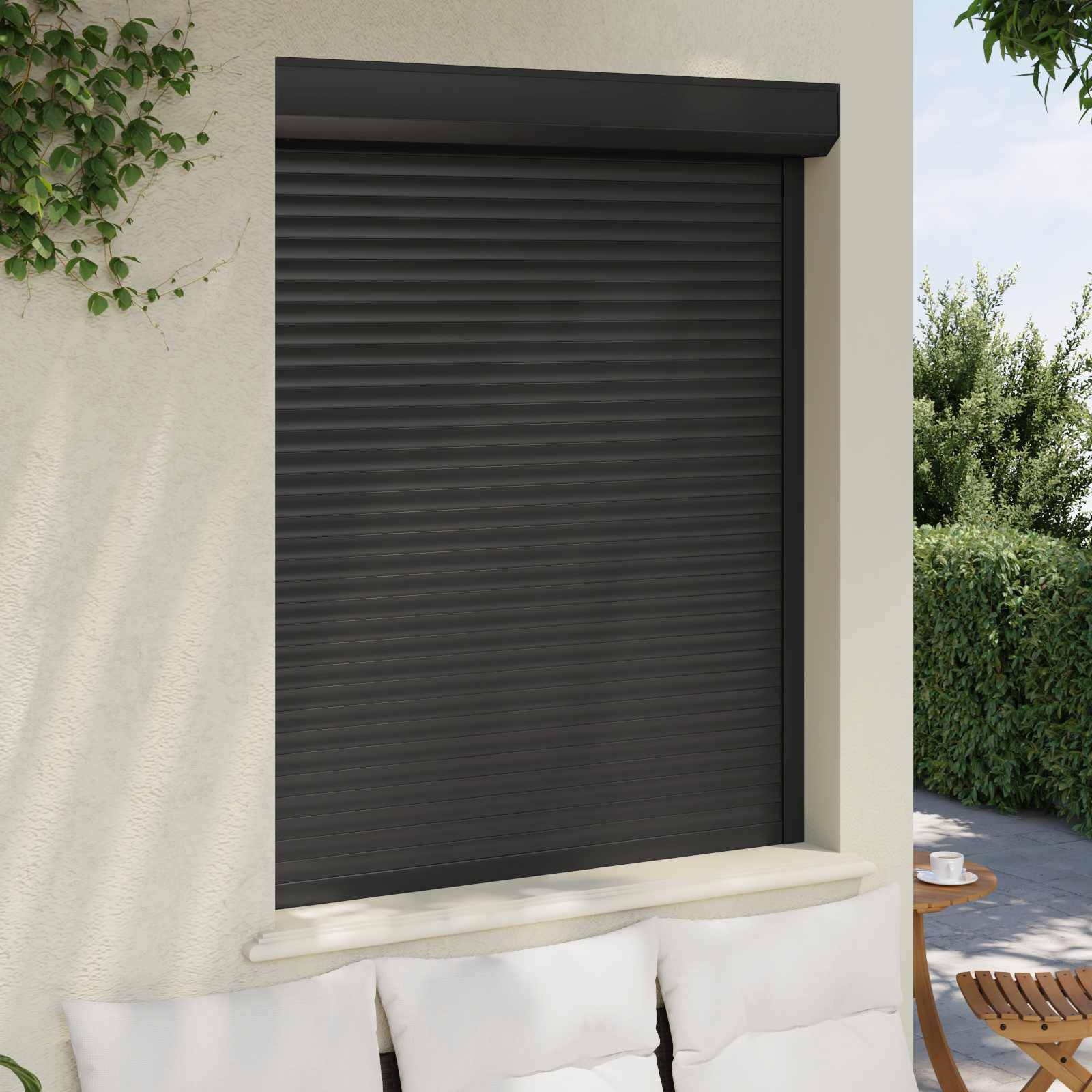 vidaXL Rollladen Anthrazit 120 x 150 cm Aluminium und Polyurethan