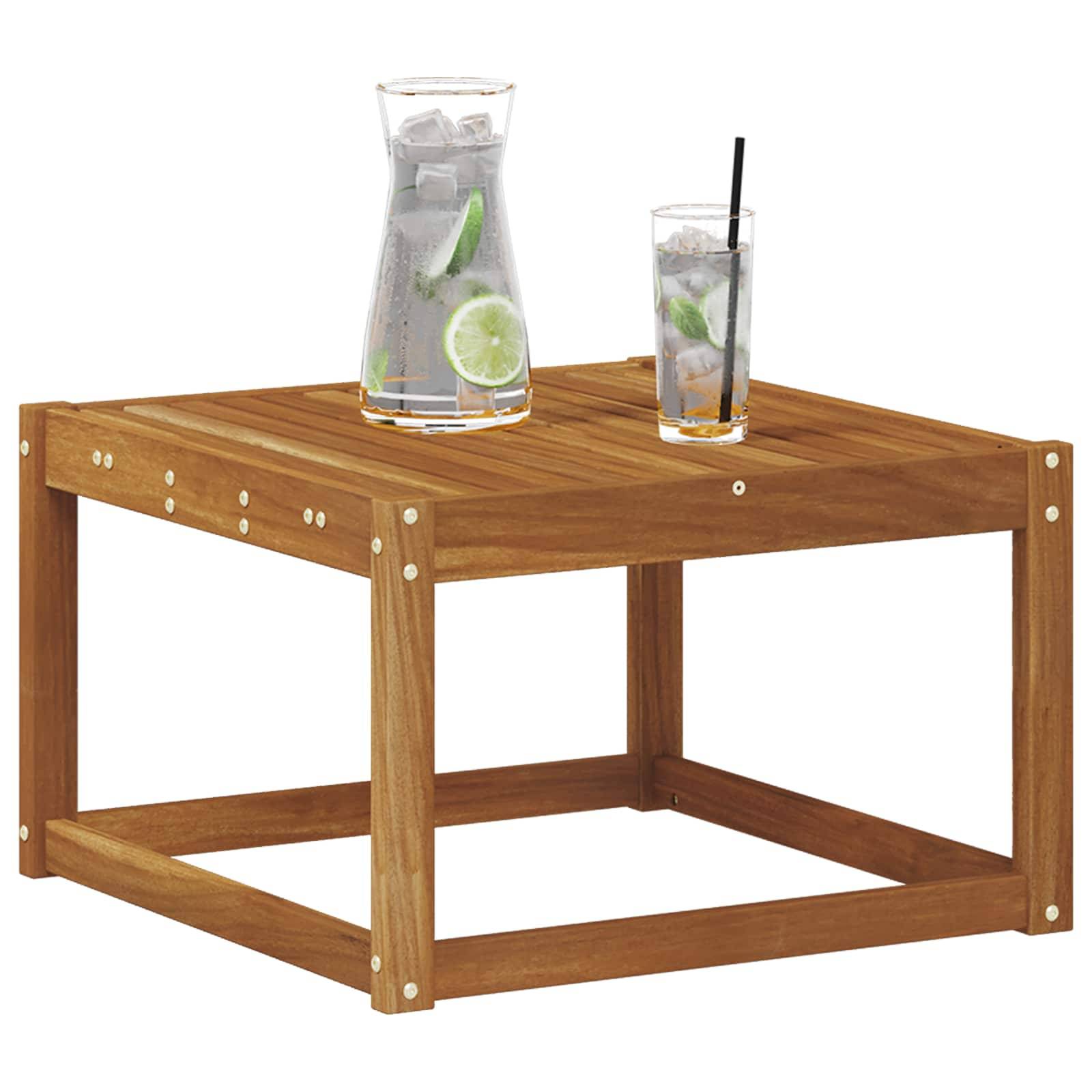 vidaXL Outdoor-Tisch Massives Akazienholz Natur 59 x 59 x 37 cm