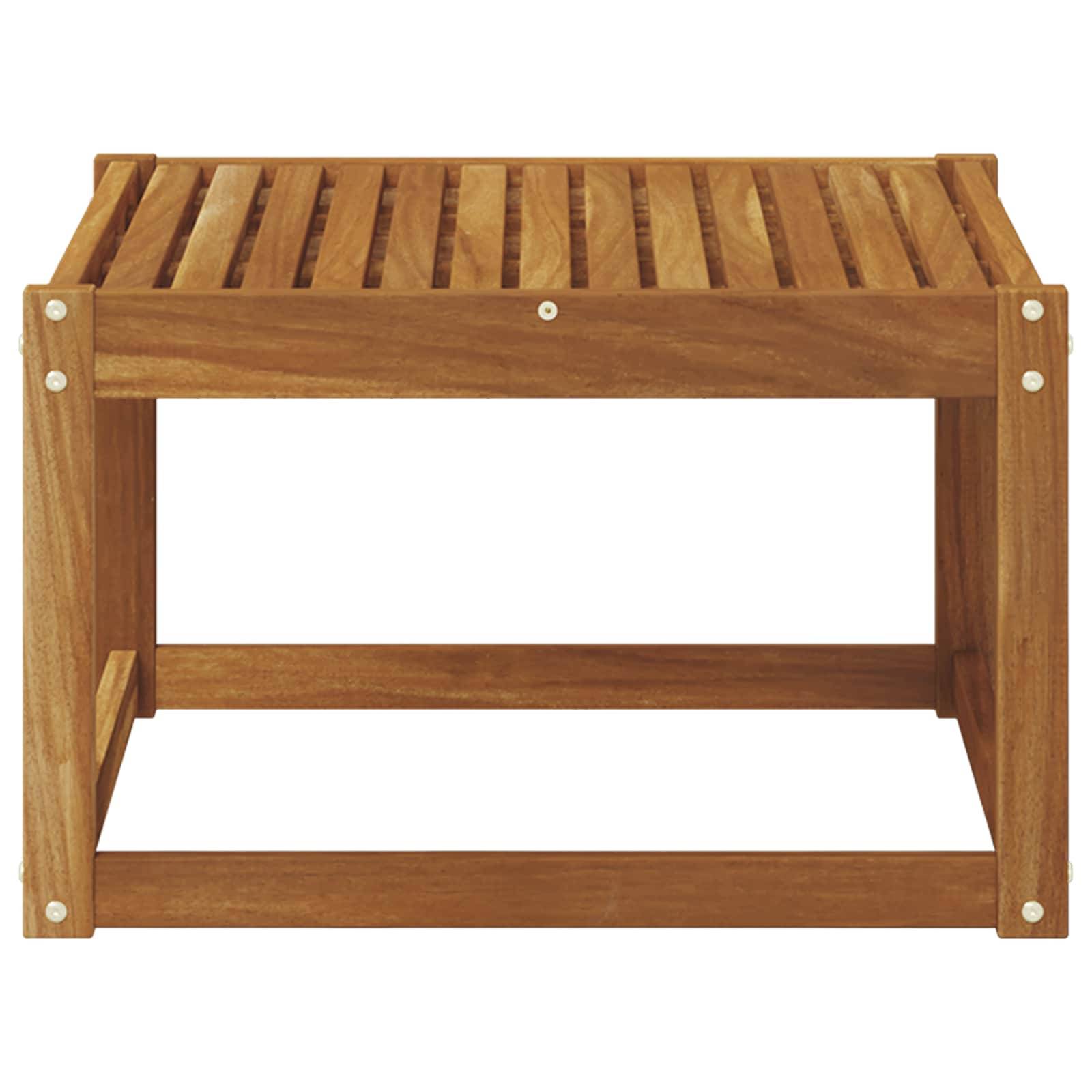 vidaXL Outdoor-Tisch Massives Akazienholz Natur 59 x 59 x 37 cm