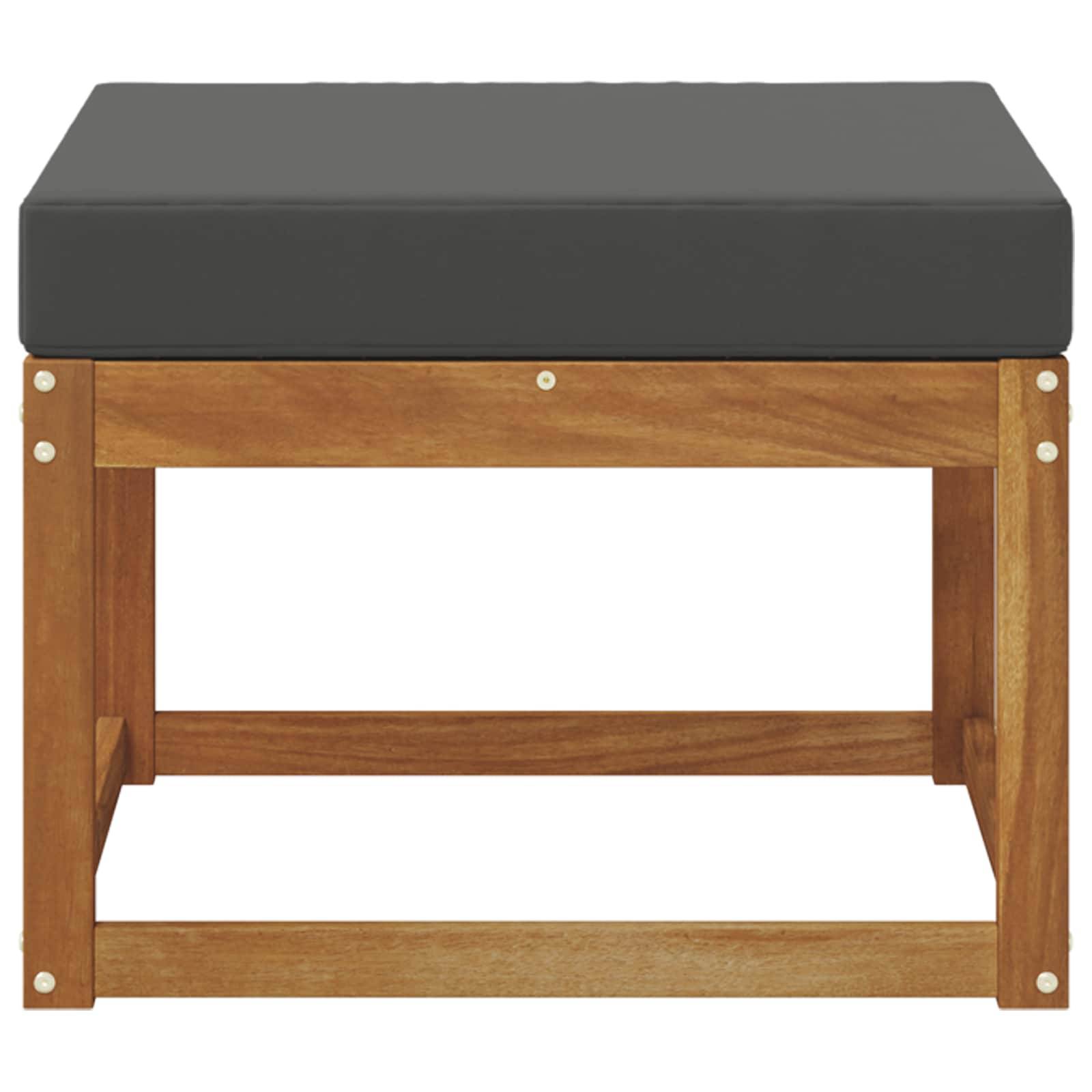 vidaXL Outdoor-Fußhocker Massivholz Akazie Natur