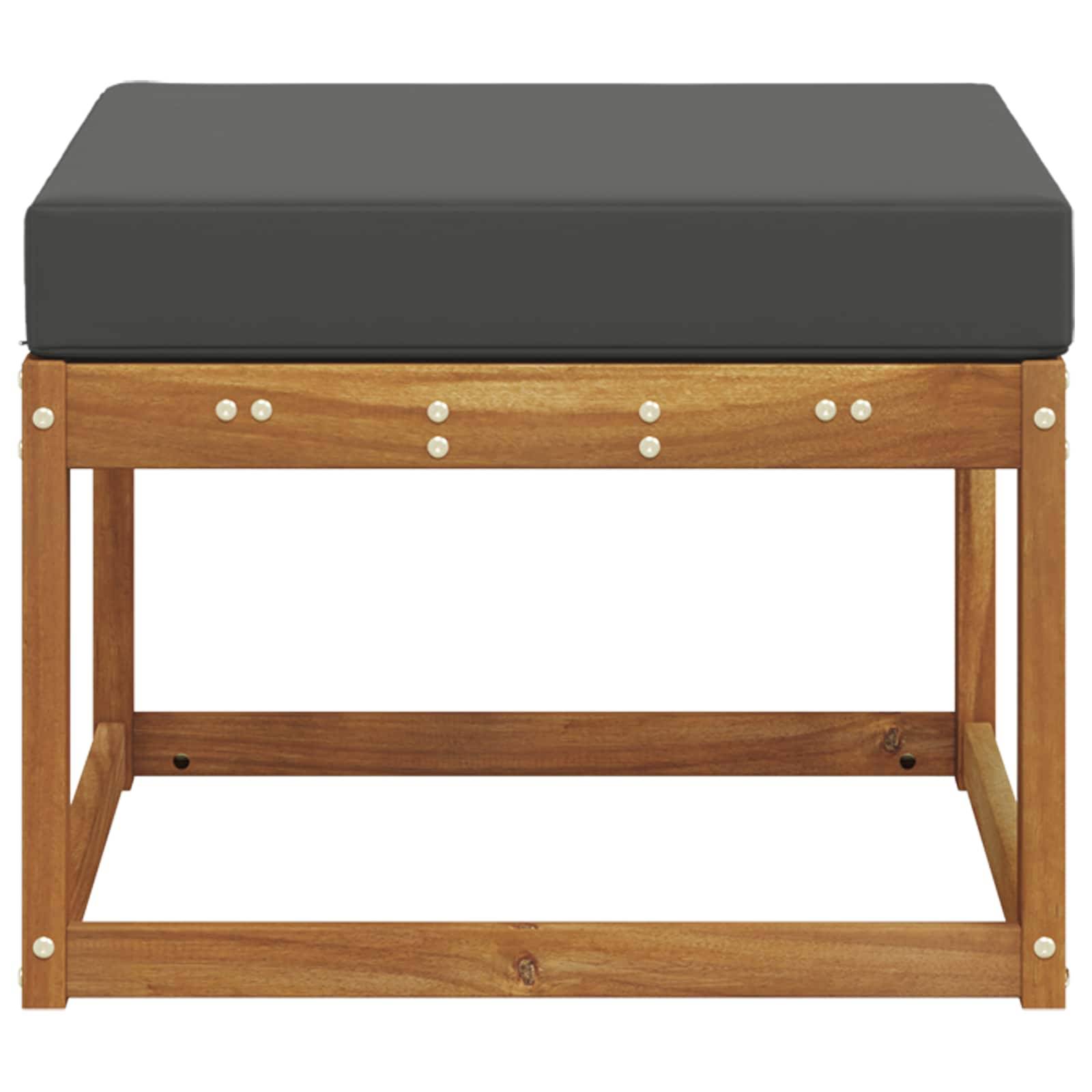 vidaXL Outdoor-Fußhocker Massivholz Akazie Natur