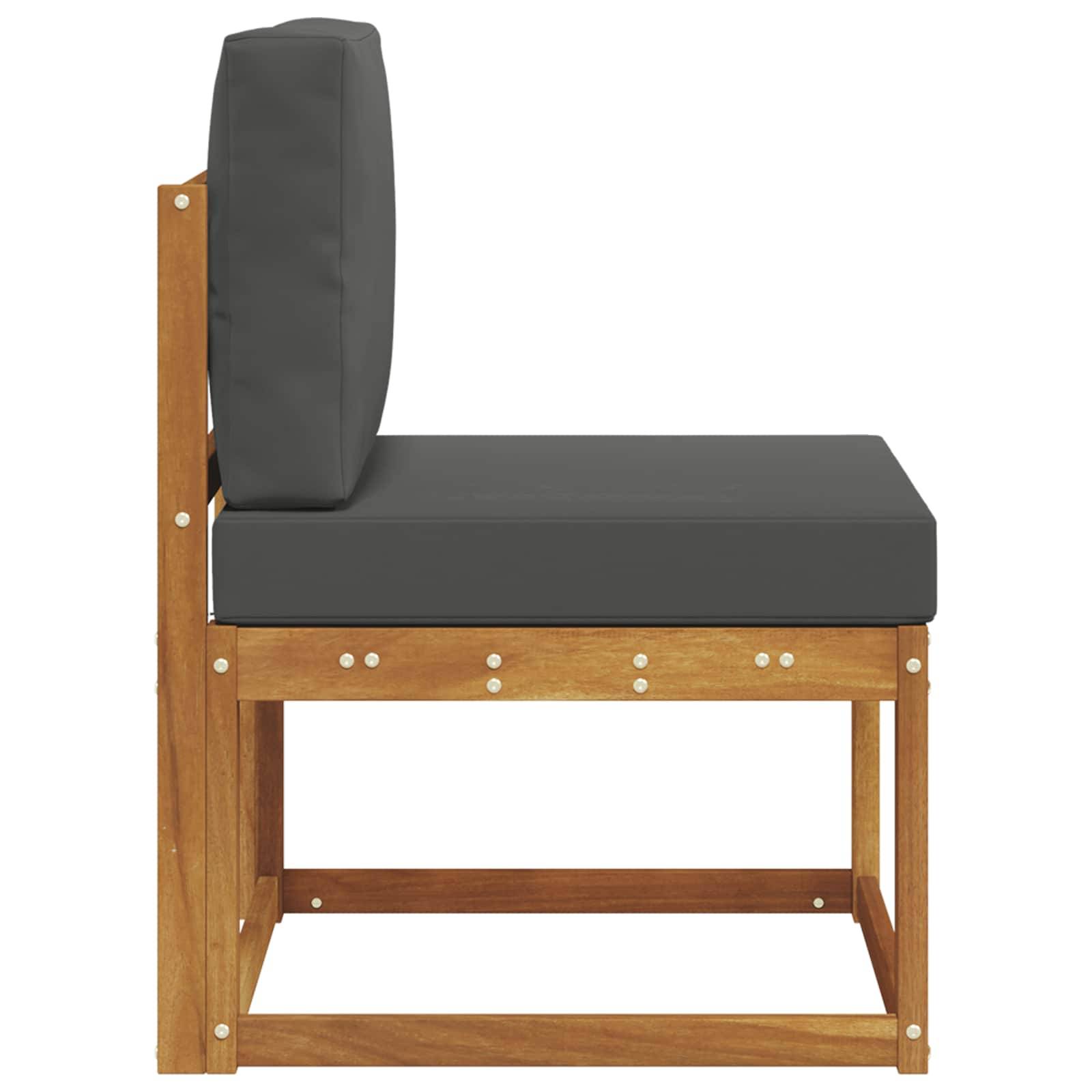vidaXL Outdoor Mittelsofa Massivholz Akazie Natur