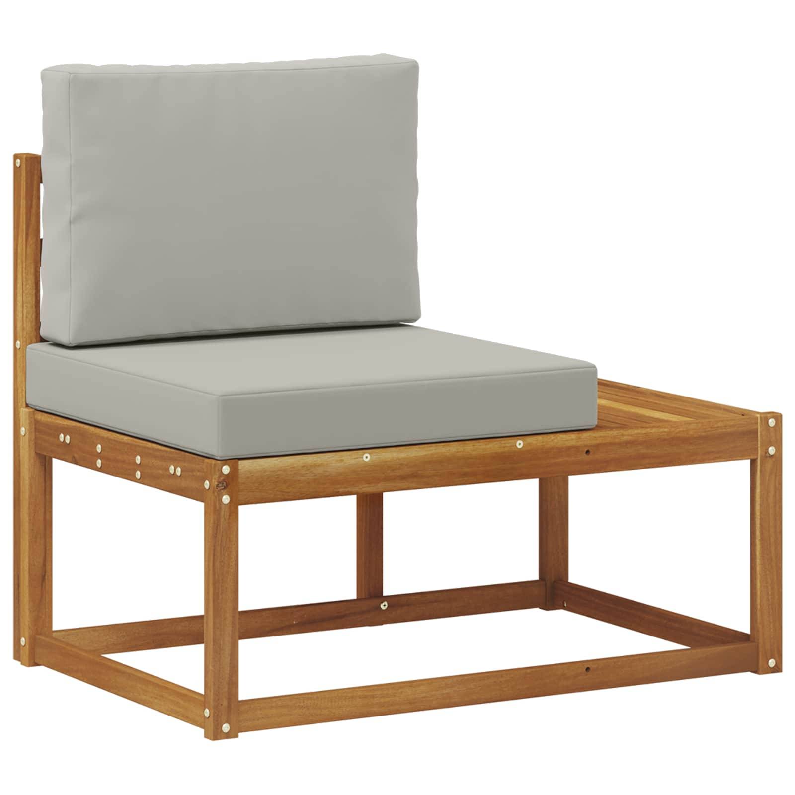 vidaXL Outdoor End Sofa Natur 91 x 63 x 73 cm Massivholz Akazie