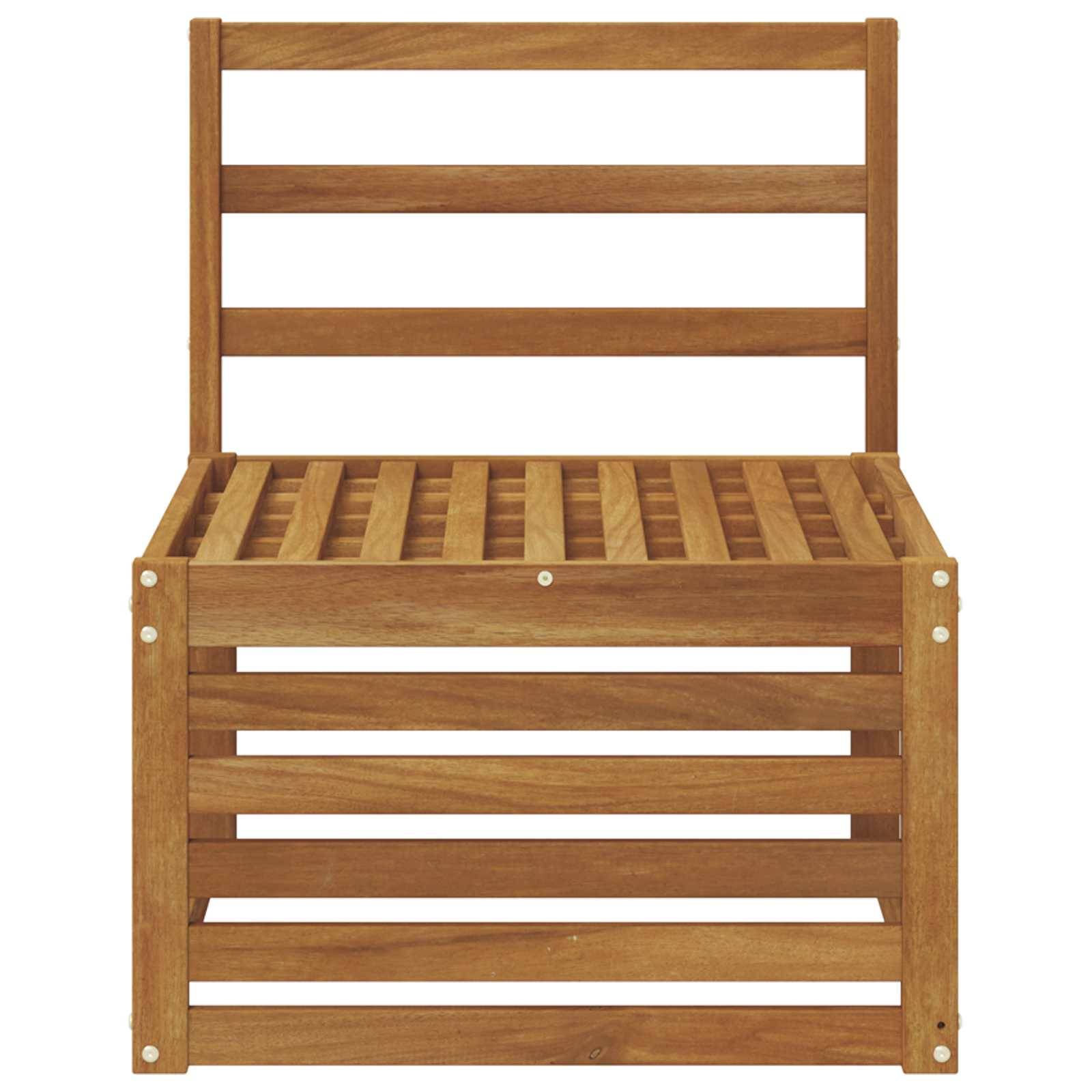 vidaXL Outdoor Mittelsofa Massivholz Akazie Natur 59 x 63 x 73 cm