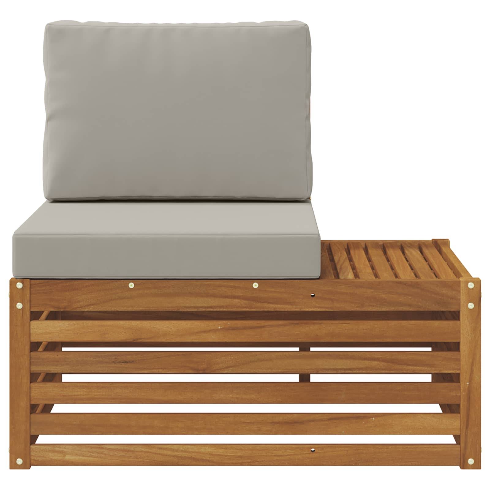 vidaXL Outdoor Endsofa Natur 91 x 63 x 73 cm Massivholz Akazie