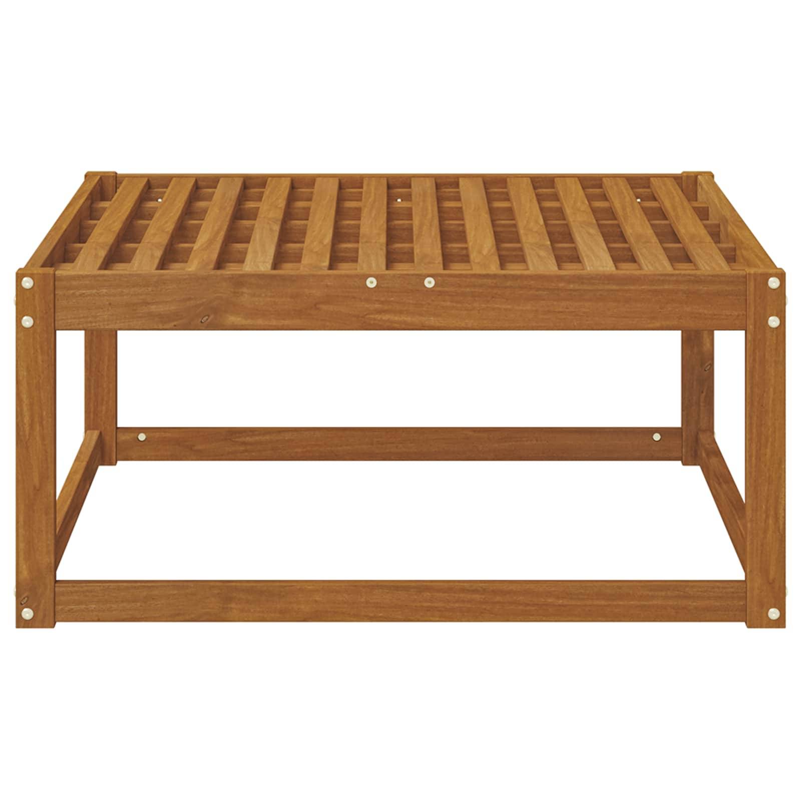 vidaXL Outdoor-Fußhocker Massivholz Akazie Natur 79 x 79 x 37 cm