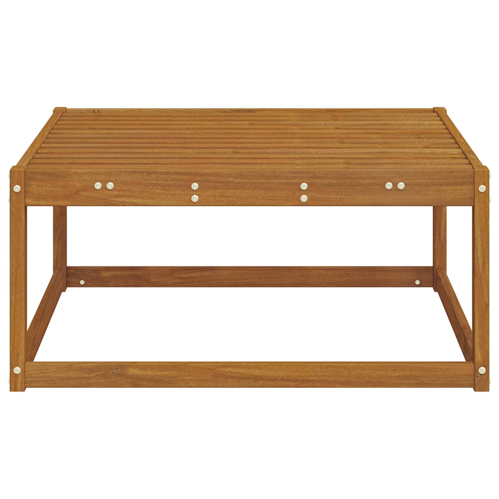 vidaXL Outdoor-Fußhocker Massivholz Akazie Natur 79 x 79 x 37 cm