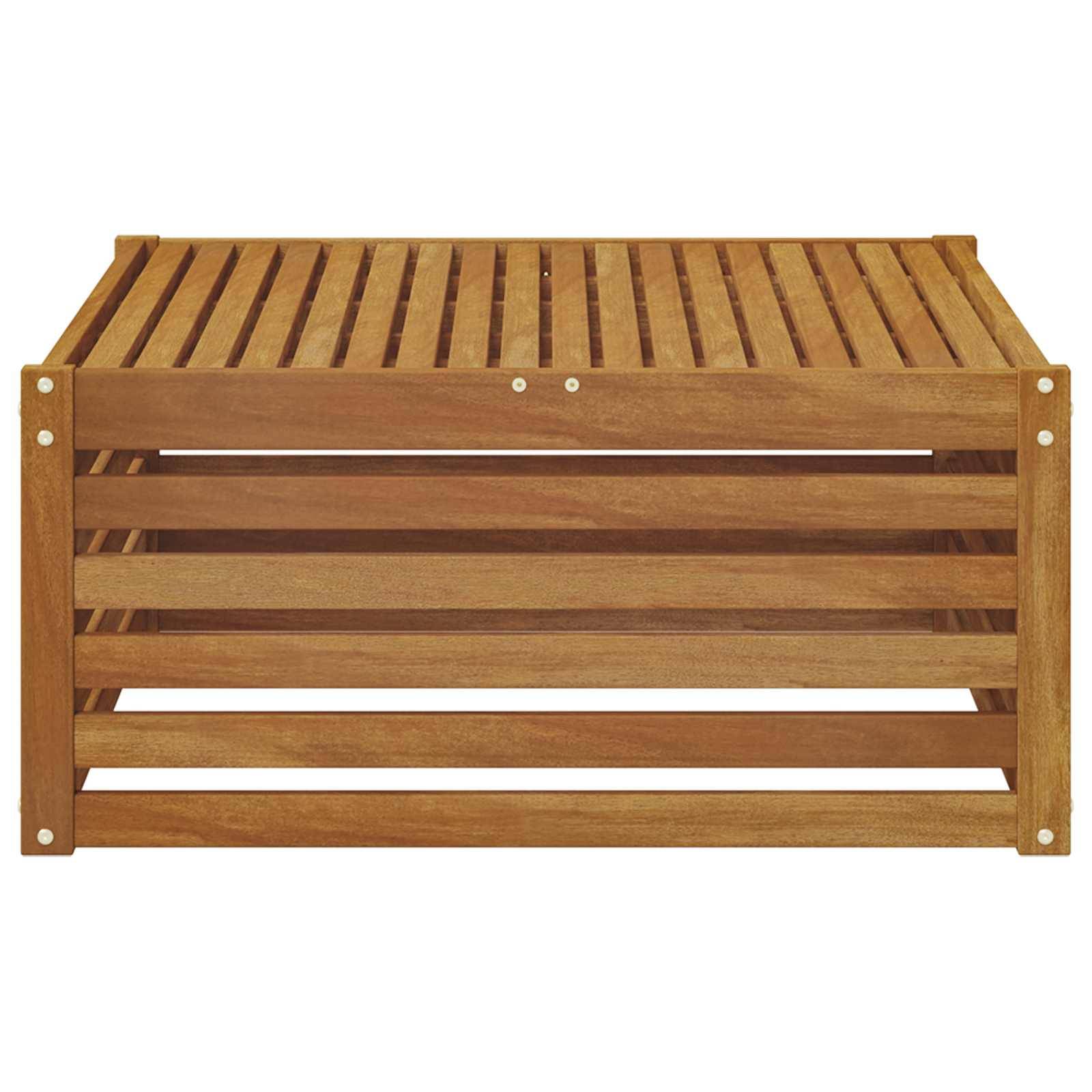 vidaXL Tisch für Outdoor Massivholz Akazie Natur 79 x 79 x 37 cm