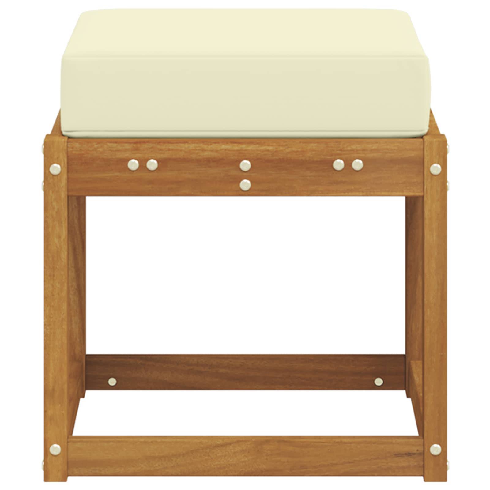 vidaXL Outdoor Hocker Bank Massivholz Akazie Natur