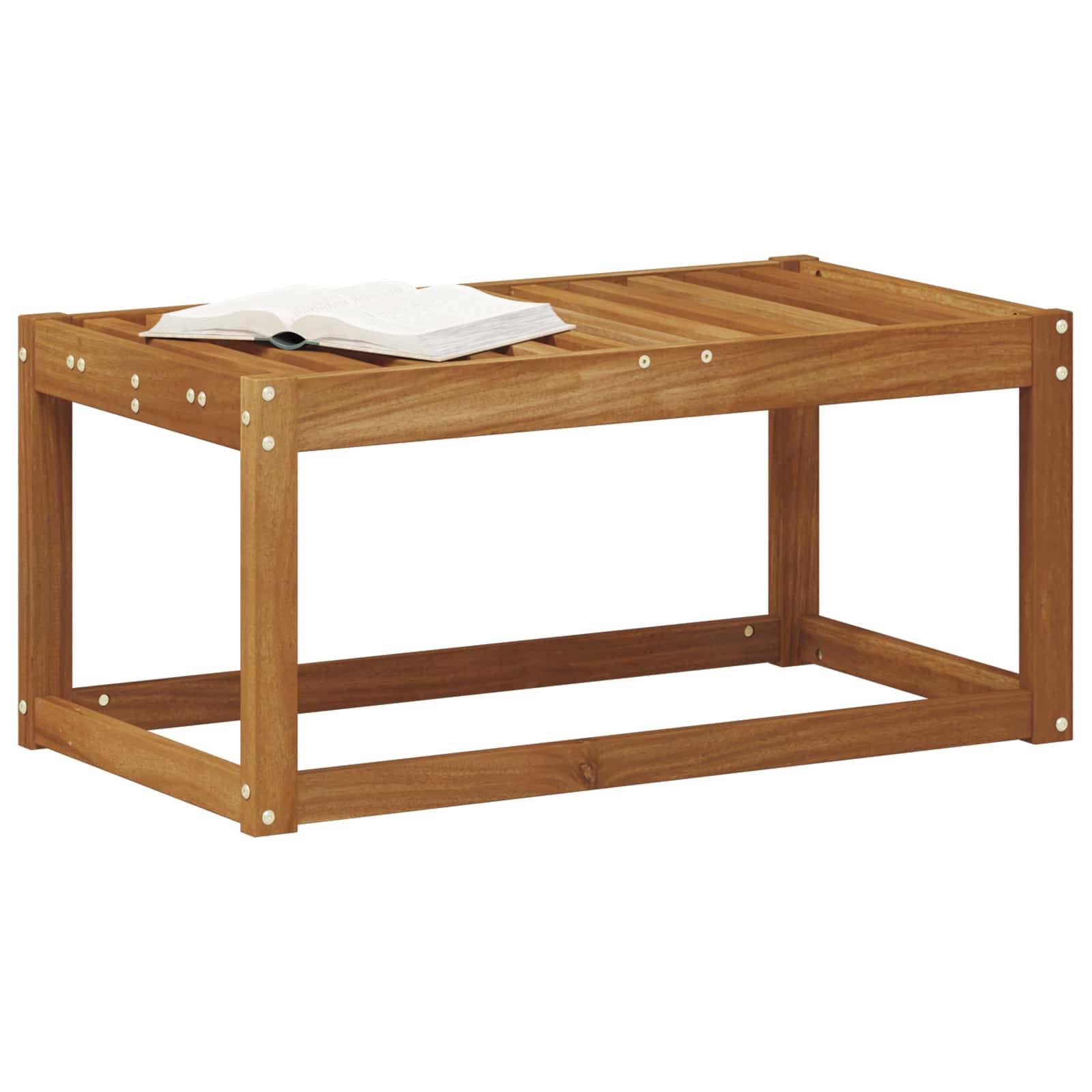 vidaXL Outdoor Hocker Bank Natur 79 x 43 x 37 cm Massivholz Akazie