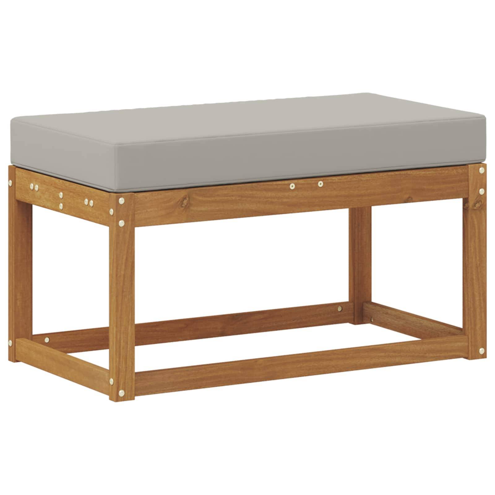 vidaXL Outdoor Hocker Bank Massivholz Akazie Natur