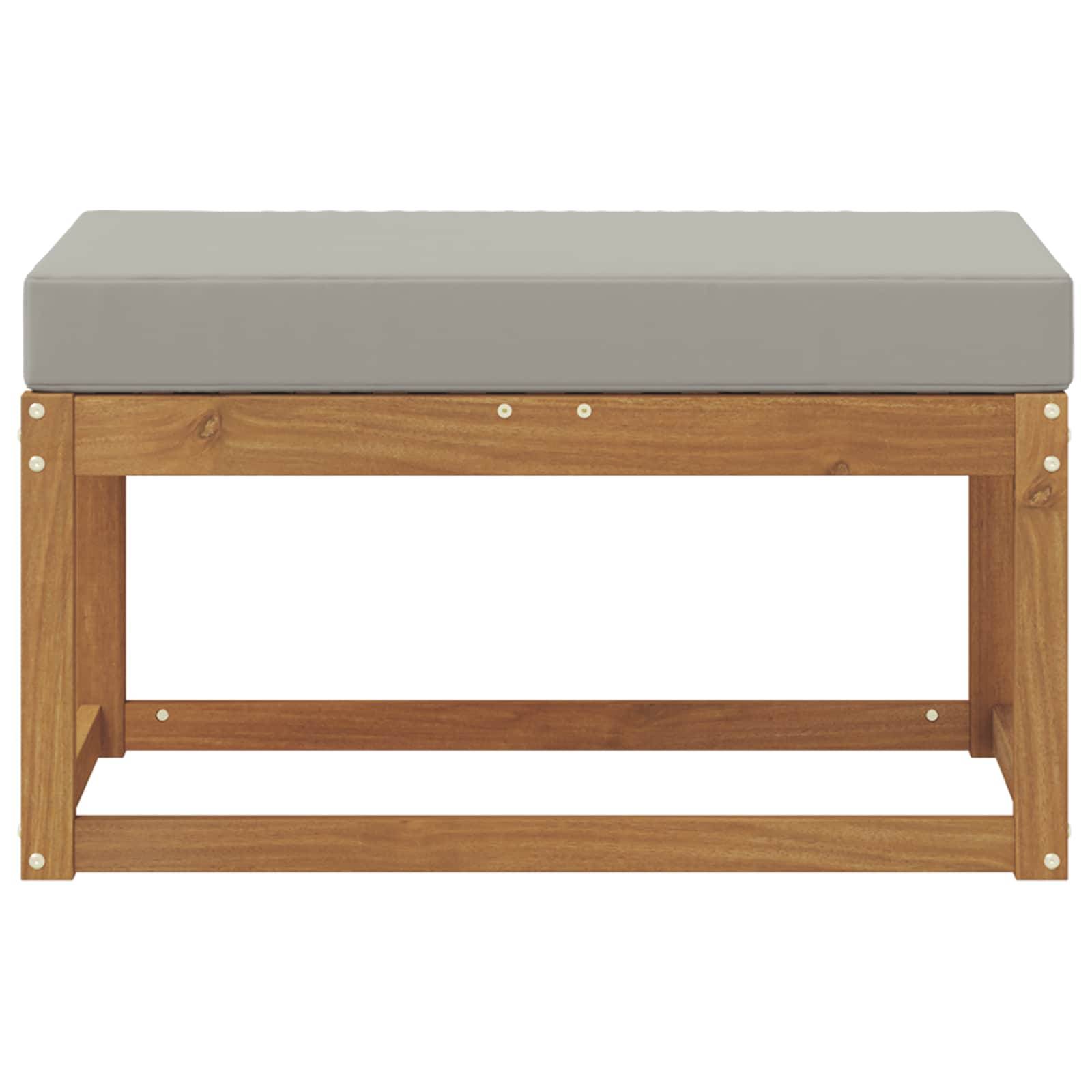 vidaXL Outdoor Hocker Bank Massivholz Akazie Natur