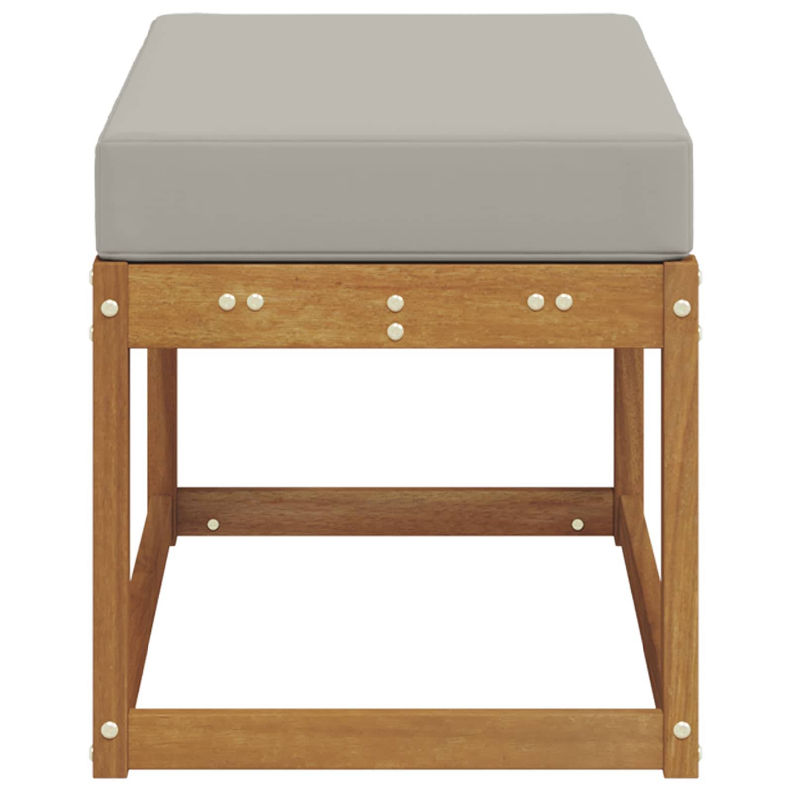 vidaXL Outdoor Hocker Bank Massivholz Akazie Natur
