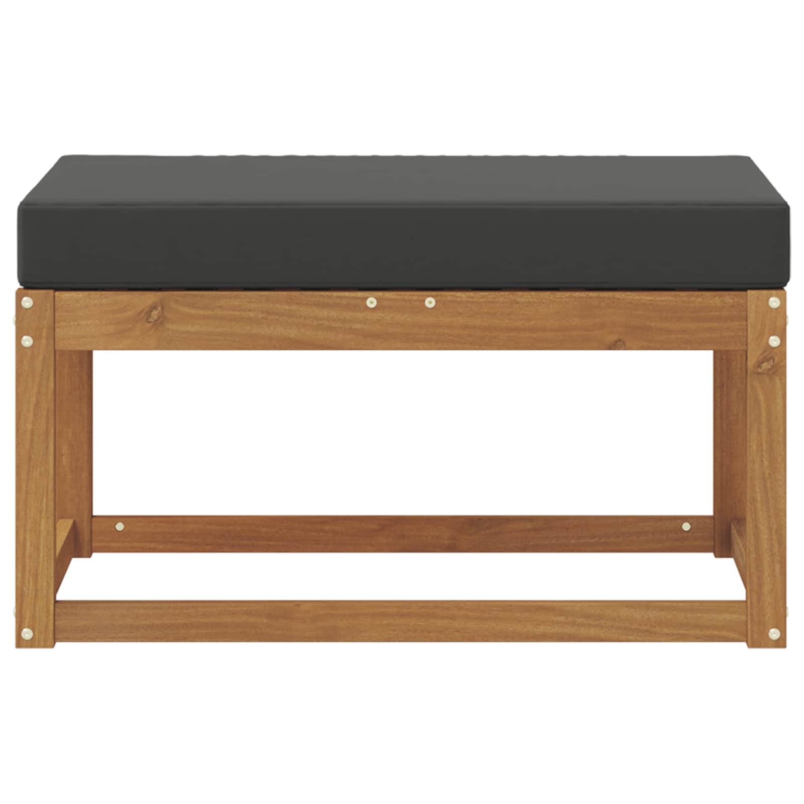 vidaXL Outdoor Hocker Bank Massivholz Akazie Natur