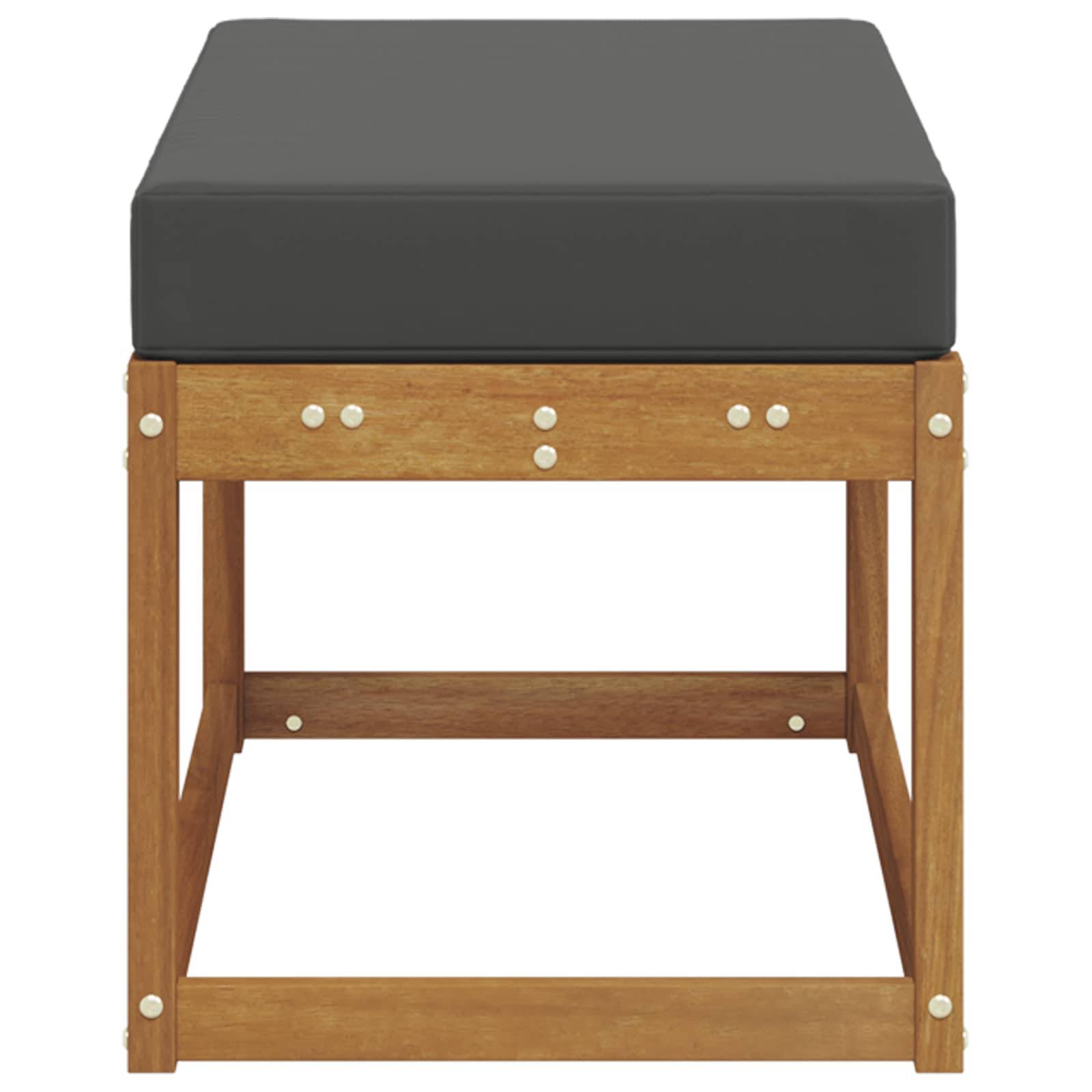 vidaXL Outdoor Hocker Bank Massivholz Akazie Natur