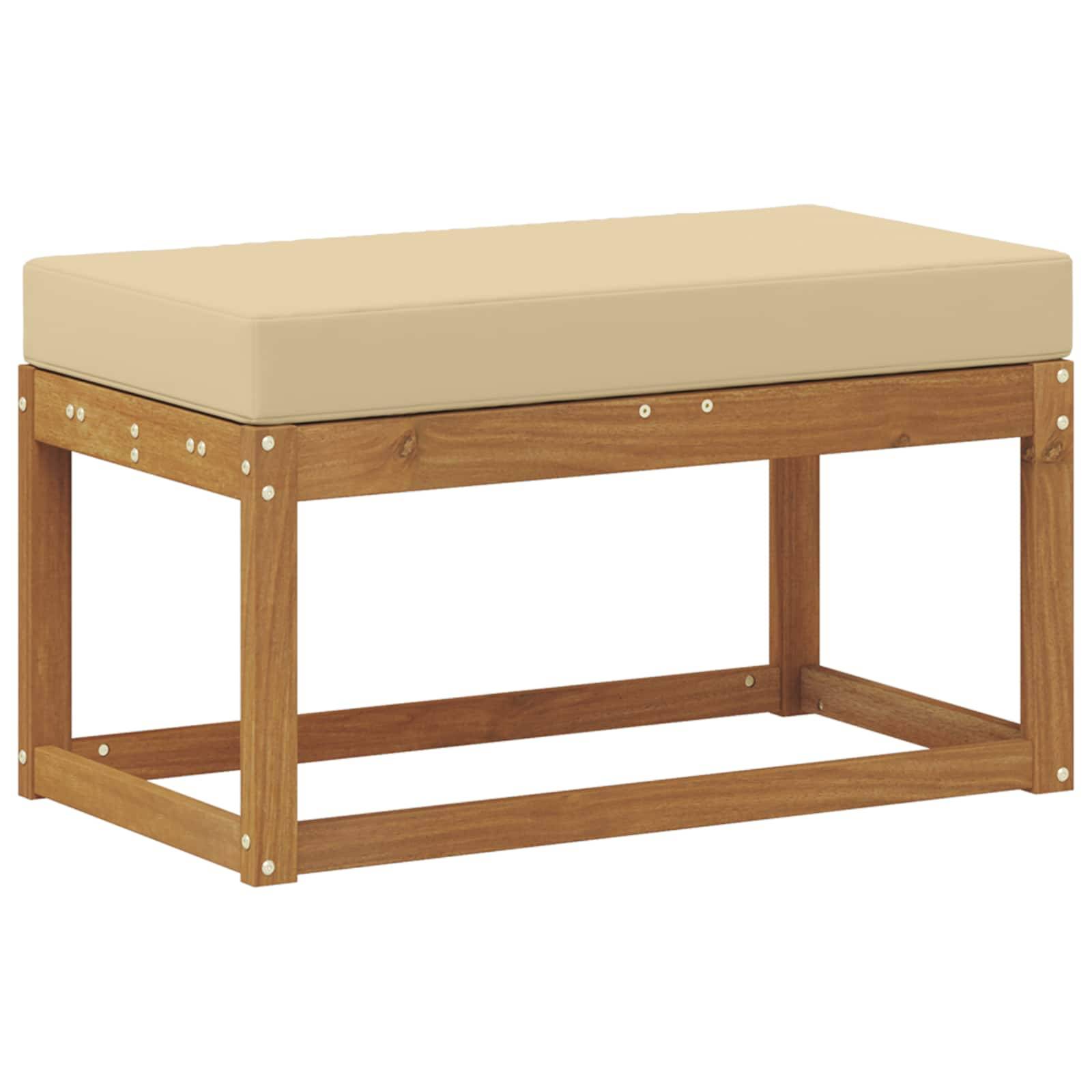 vidaXL Outdoor Hocker Bank Massivholz Akazie Natur