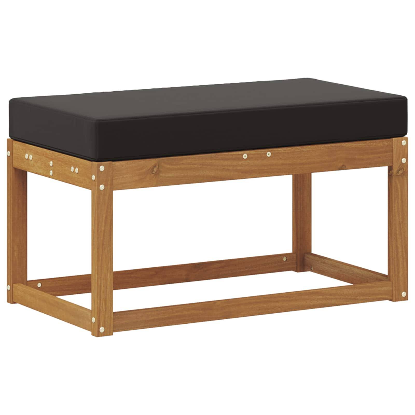 vidaXL Outdoor Hocker Bank Massivholz Akazie Natur