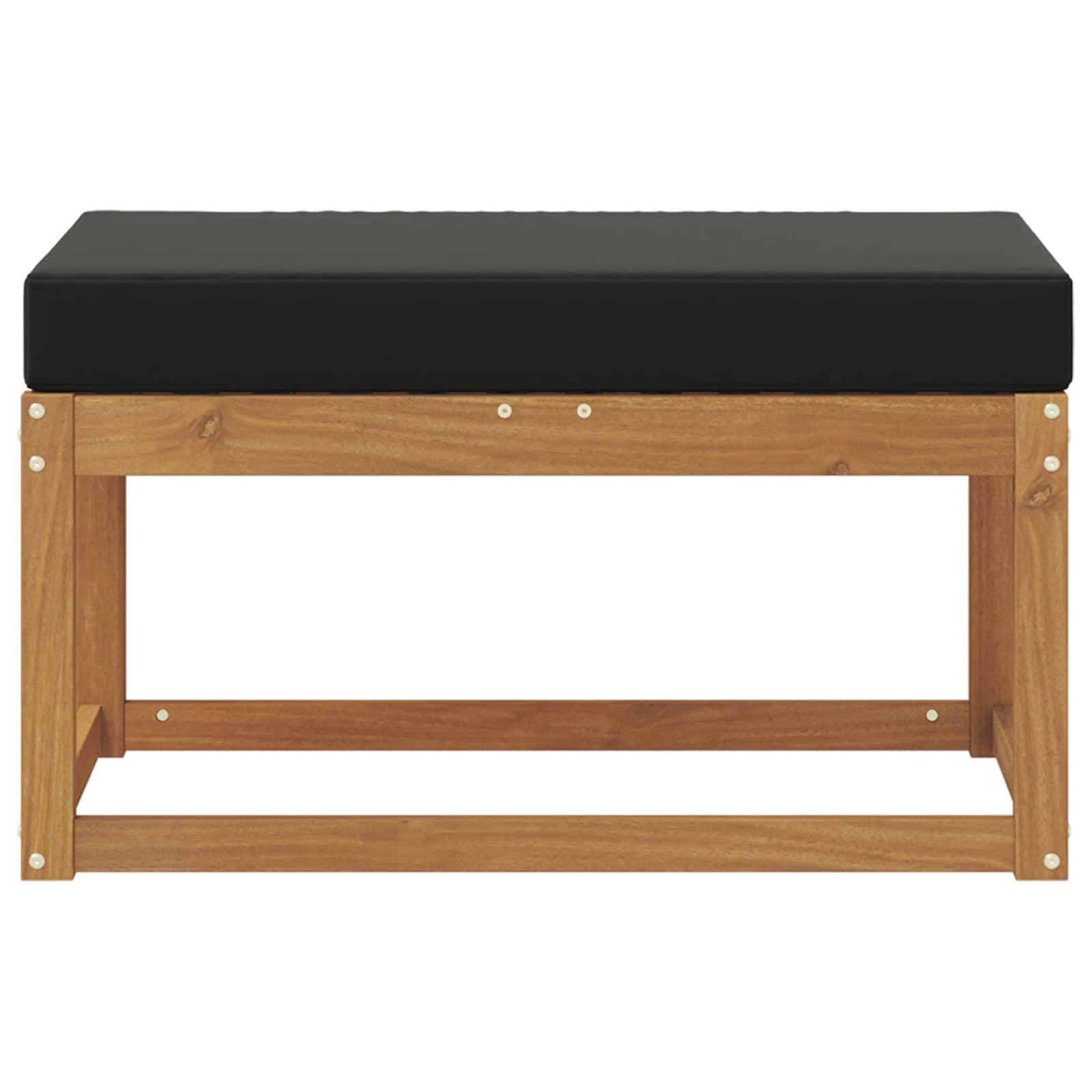 vidaXL Outdoor Hocker Bank Massivholz Akazie Natur