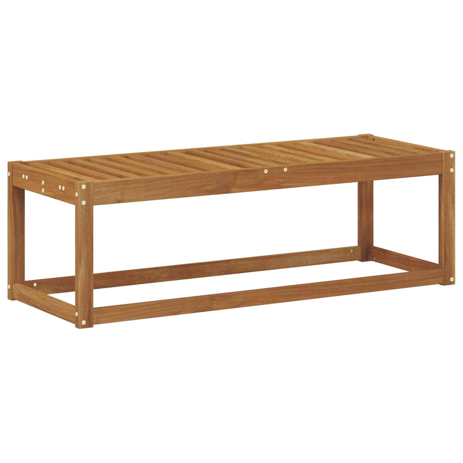 vidaXL Outdoor Hocker Bank Natur 115 x 43 x 37 cm Massivholz Akazie