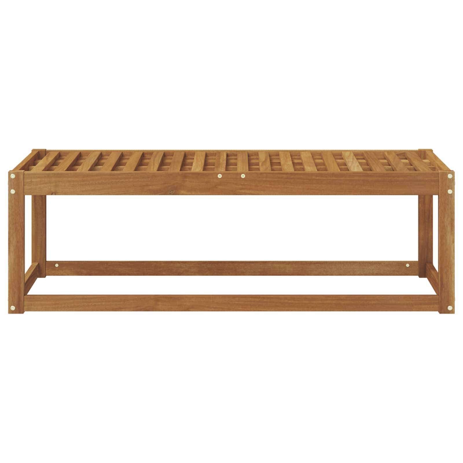 vidaXL Outdoor Hocker Bank Natur 115 x 43 x 37 cm Massivholz Akazie