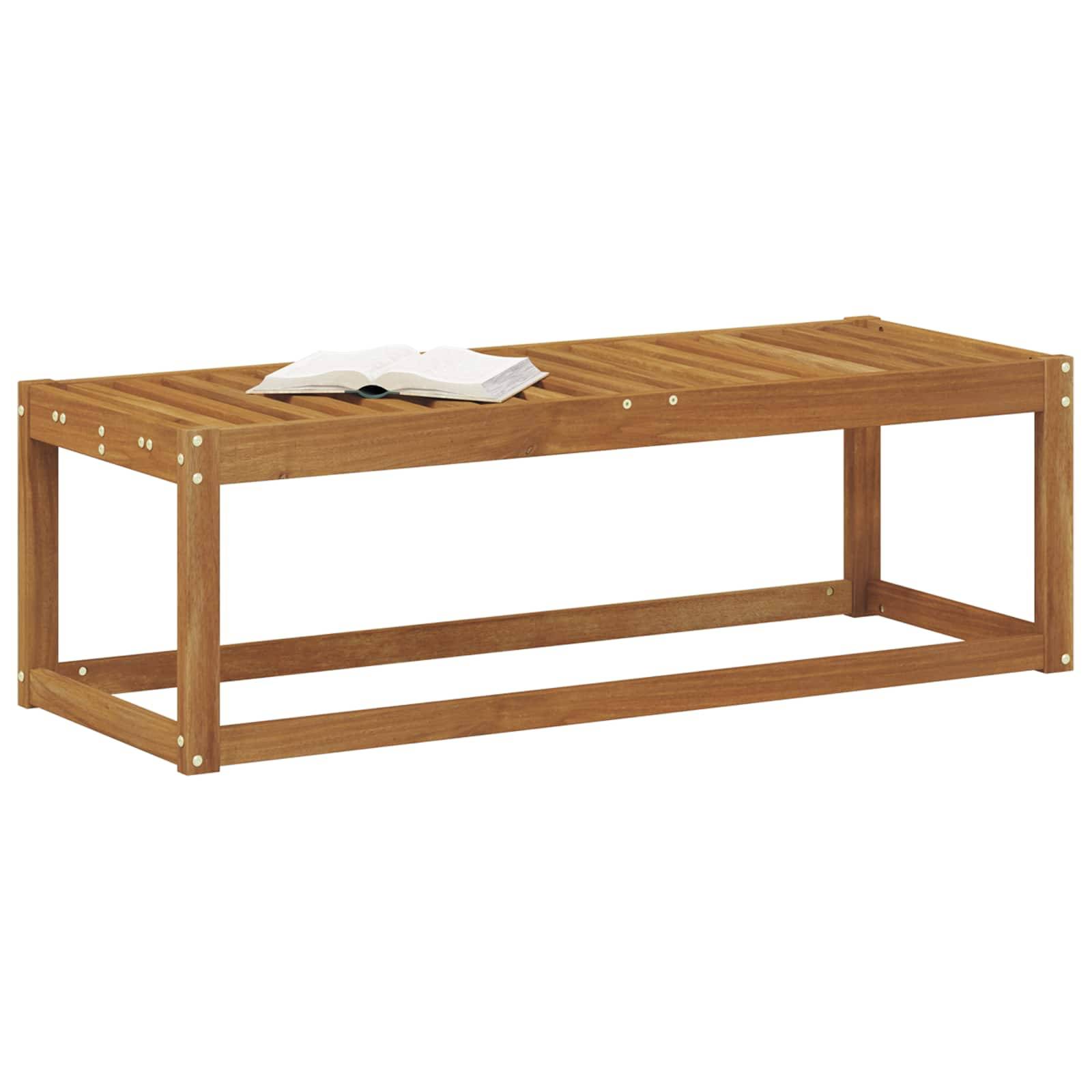 vidaXL Outdoor Hocker Bank Natur 115 x 43 x 37 cm Massivholz Akazie
