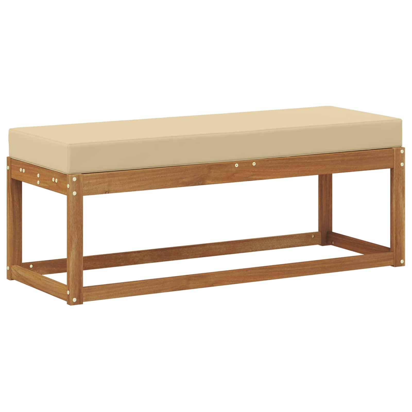 vidaXL Outdoor Hocker Bank Massivholz Akazie Natur