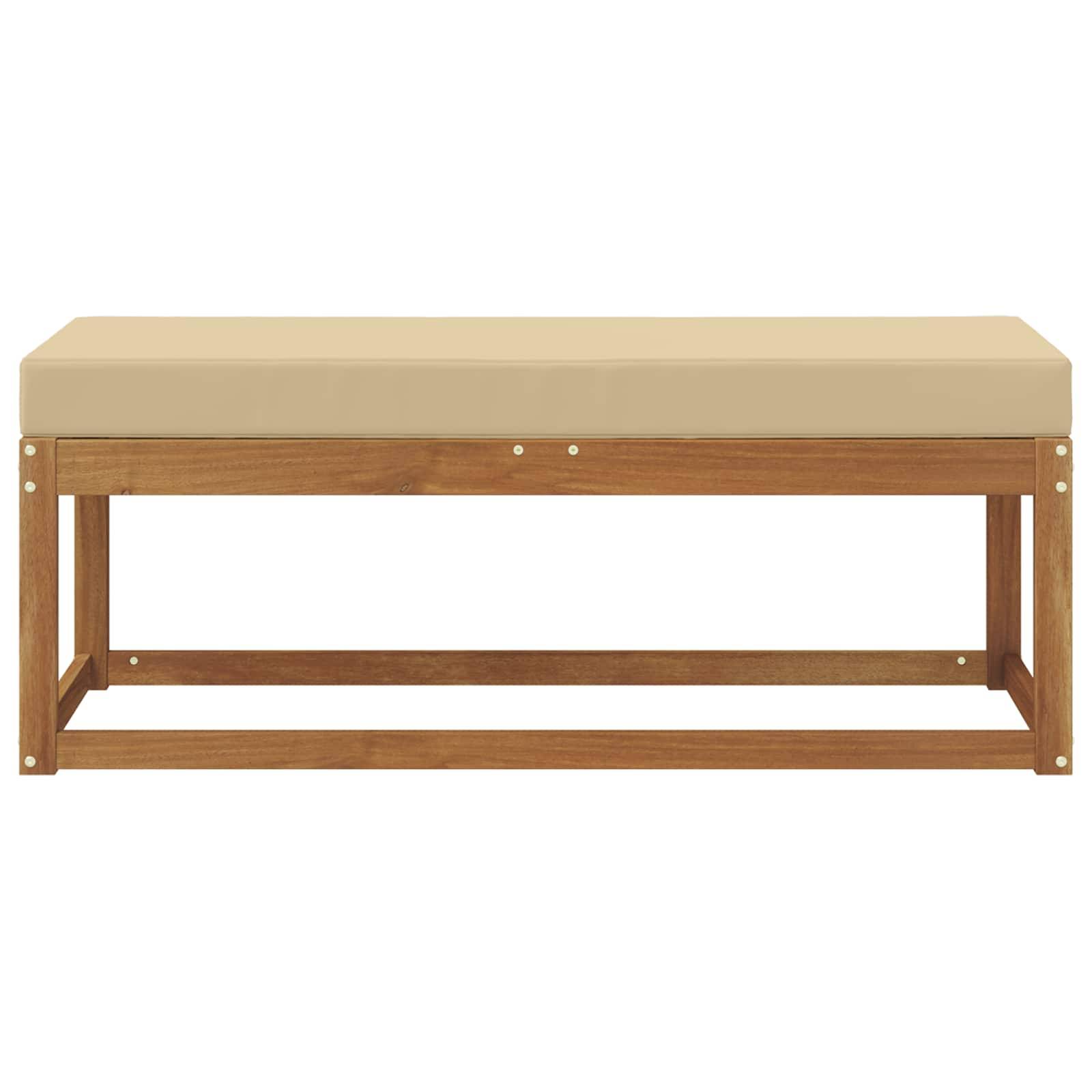 vidaXL Outdoor Hocker Bank Massivholz Akazie Natur