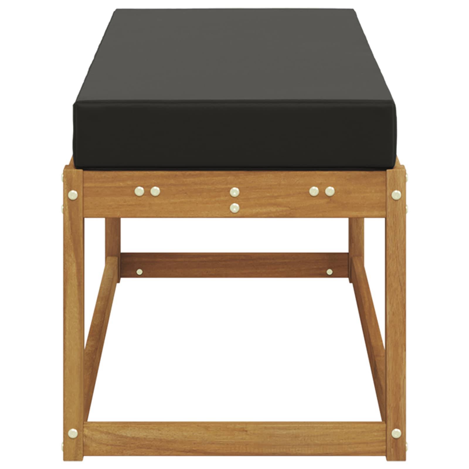 vidaXL Outdoor Hocker Bank Massivholz Akazie Natur