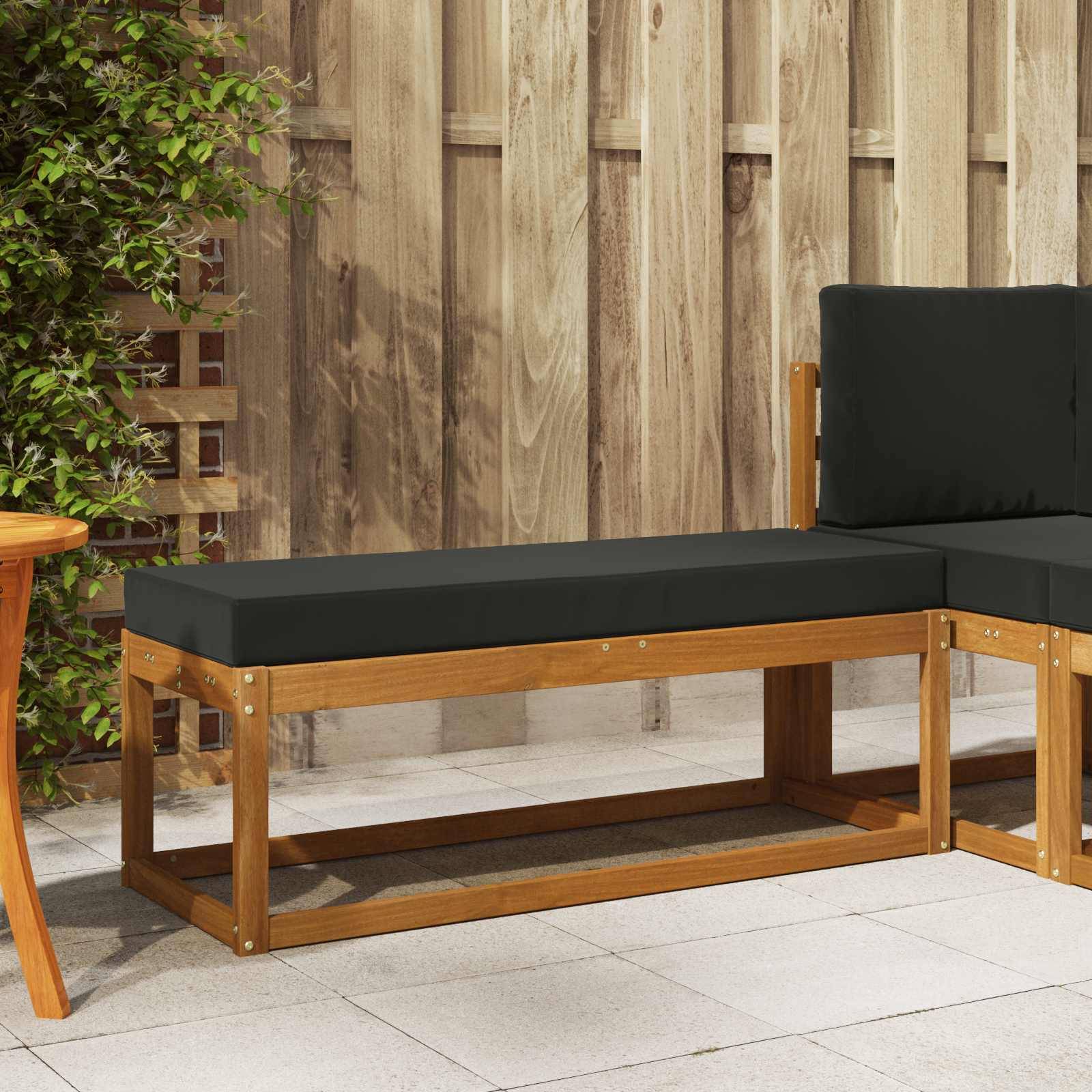 vidaXL Outdoor Hocker Bank Massivholz Akazie Natur