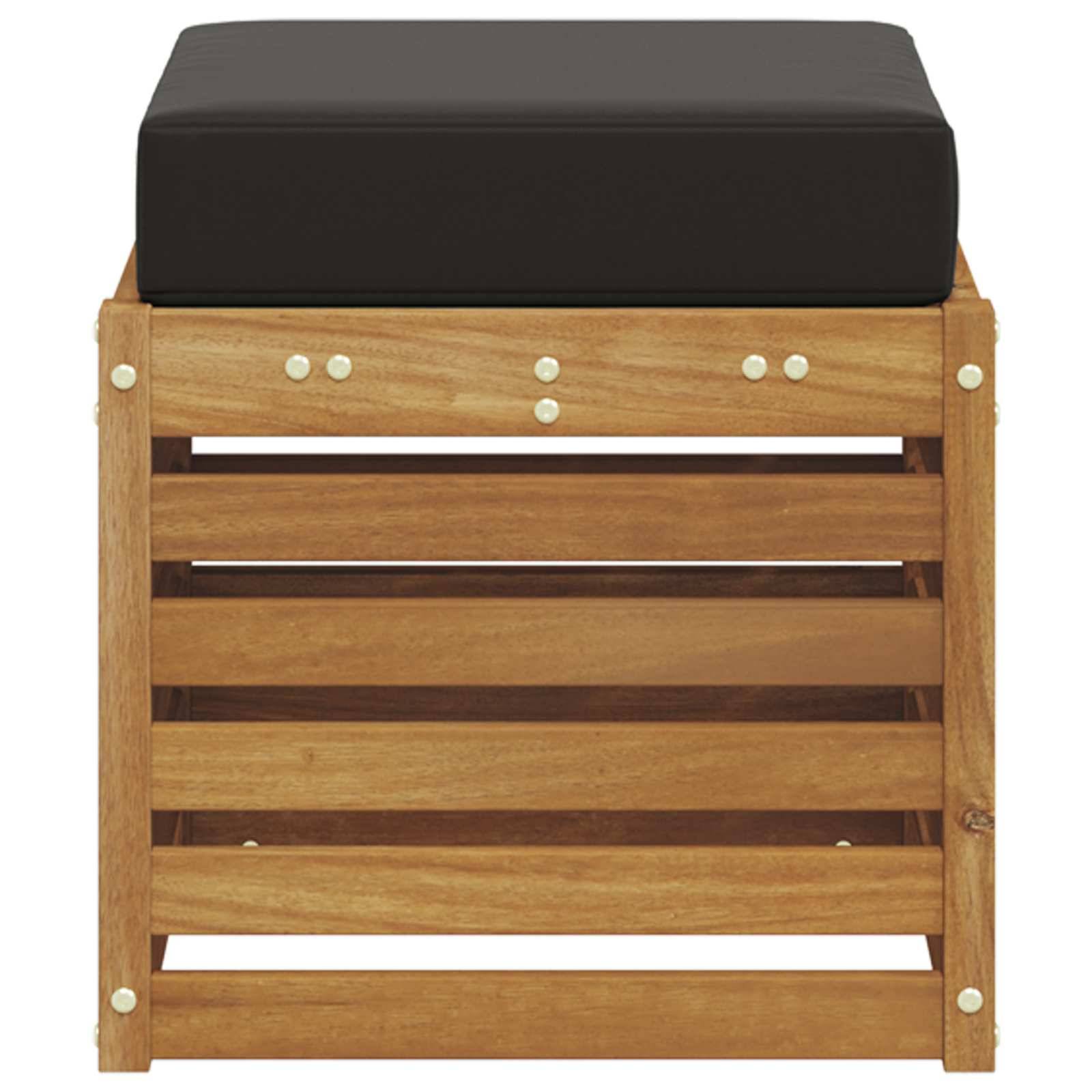 vidaXL Outdoor Hocker Bank Massivholz Akazie Natur