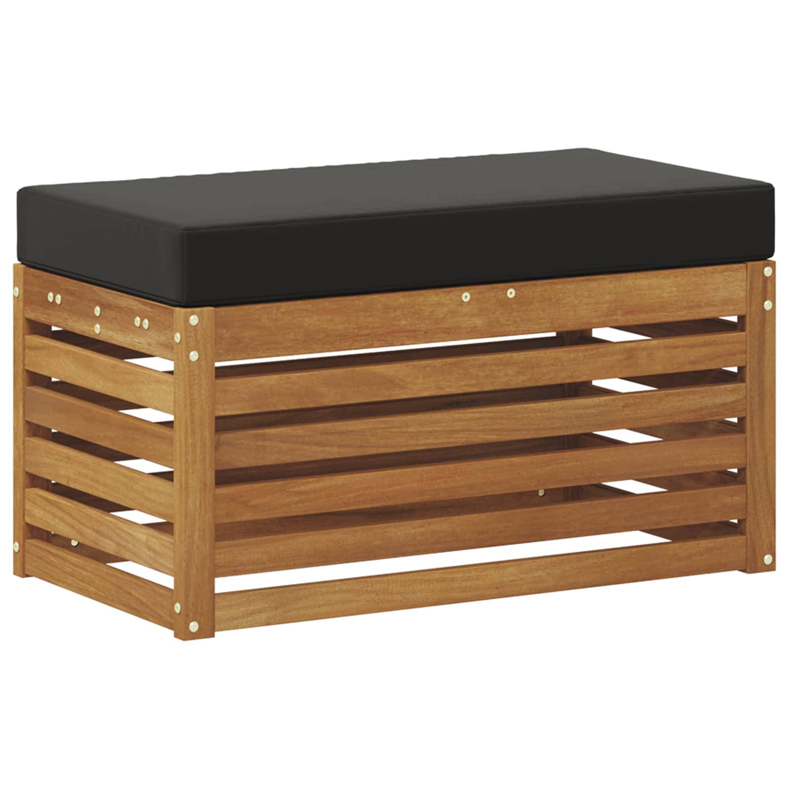 vidaXL Outdoor Hocker Bank Massivholz Akazie Natur